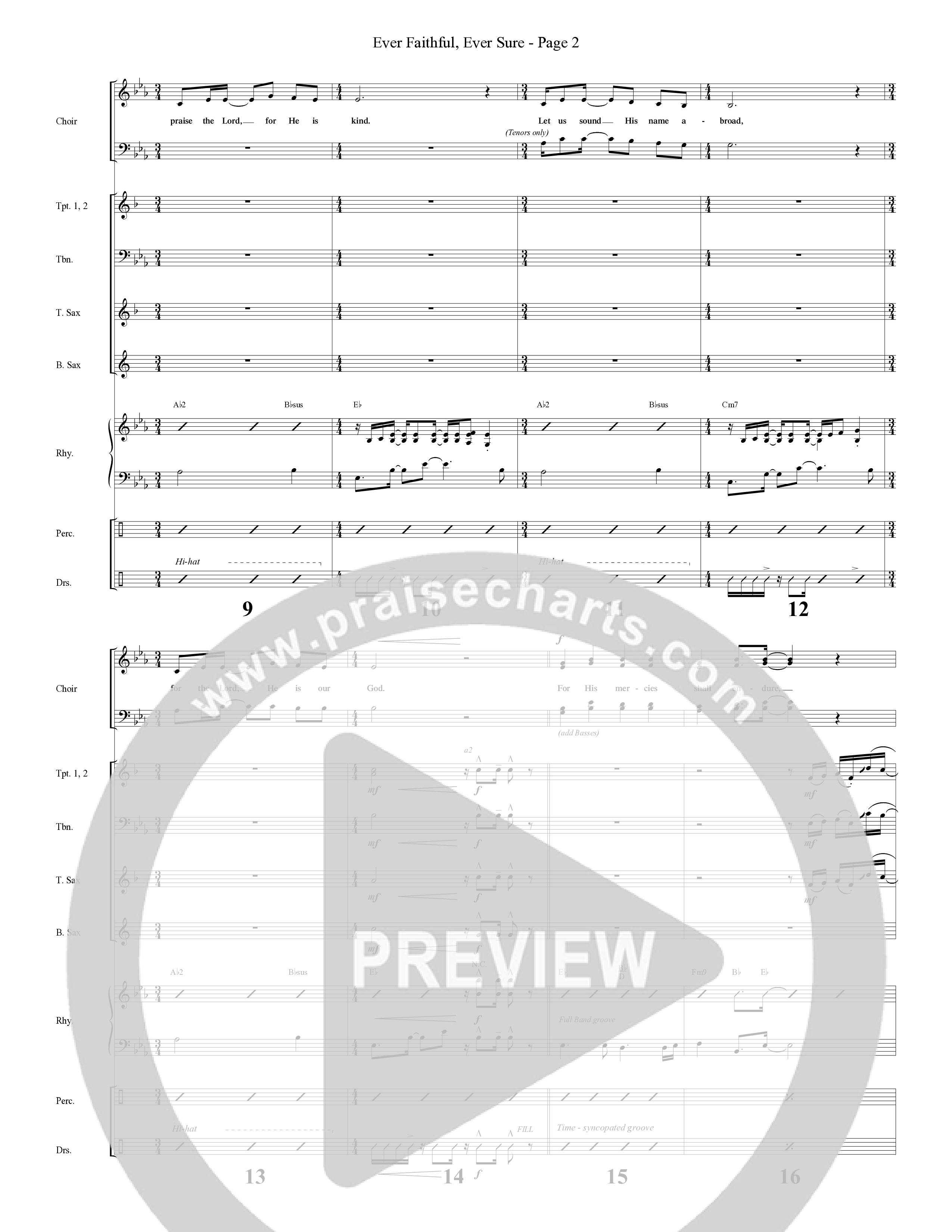 Ever Faithful Ever Sure (Choral Anthem SATB) Conductor's Score (Word Music Choral / Arr. David Shipps)