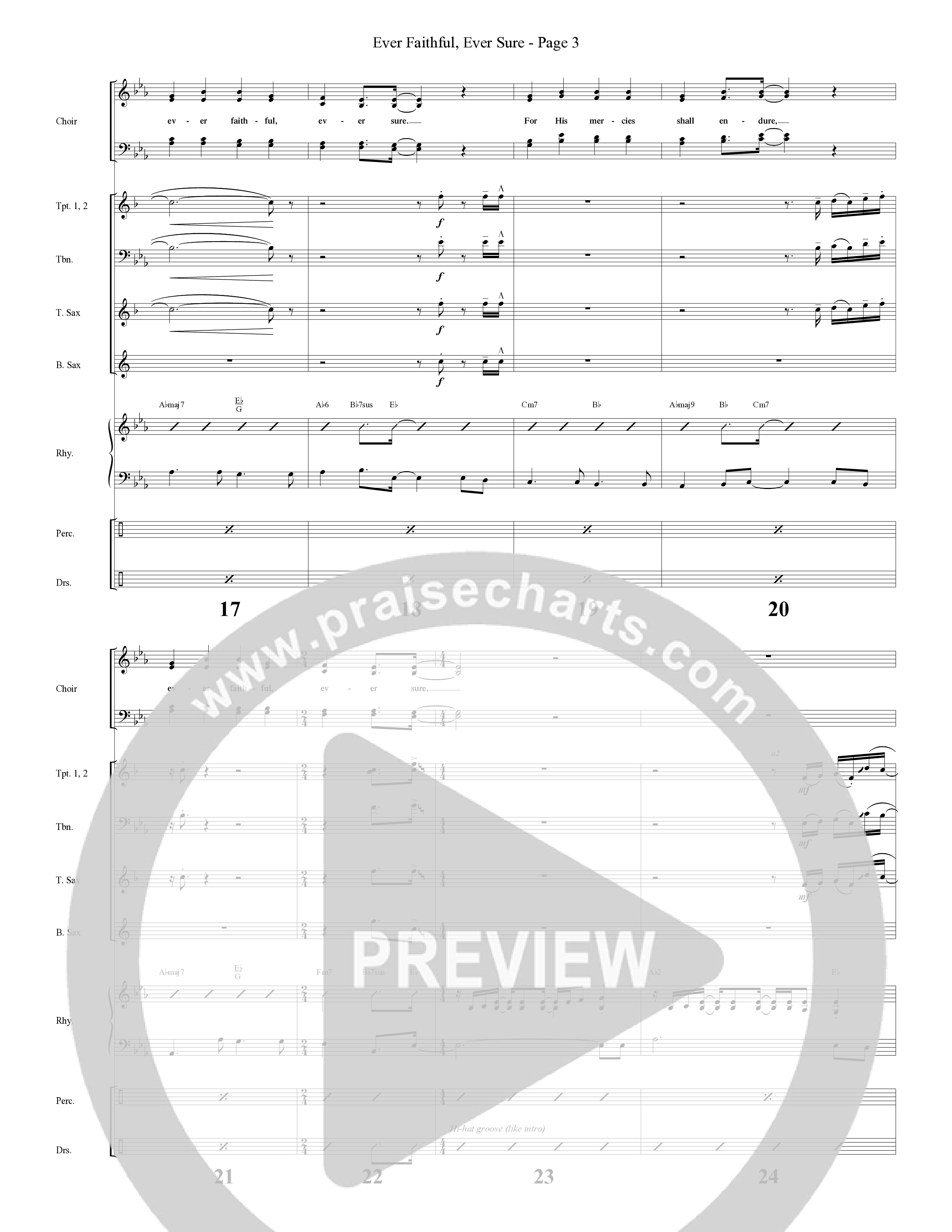 Ever Faithful Ever Sure (Choral Anthem SATB) Conductor's Score (Word Music Choral / Arr. David Shipps)