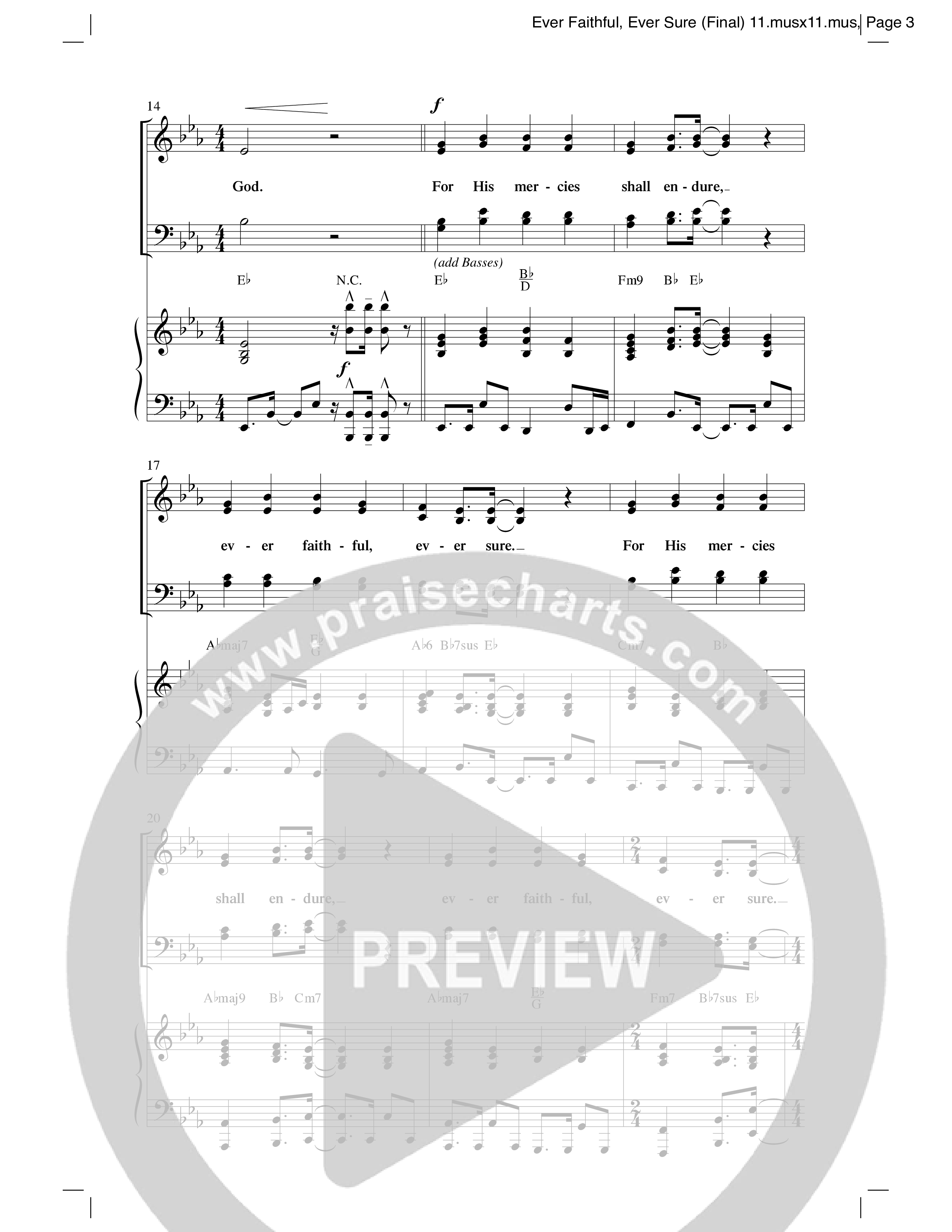 Ever Faithful Ever Sure (Choral Anthem SATB) Anthem (SATB/Piano) (Word Music Choral / Arr. David Shipps)