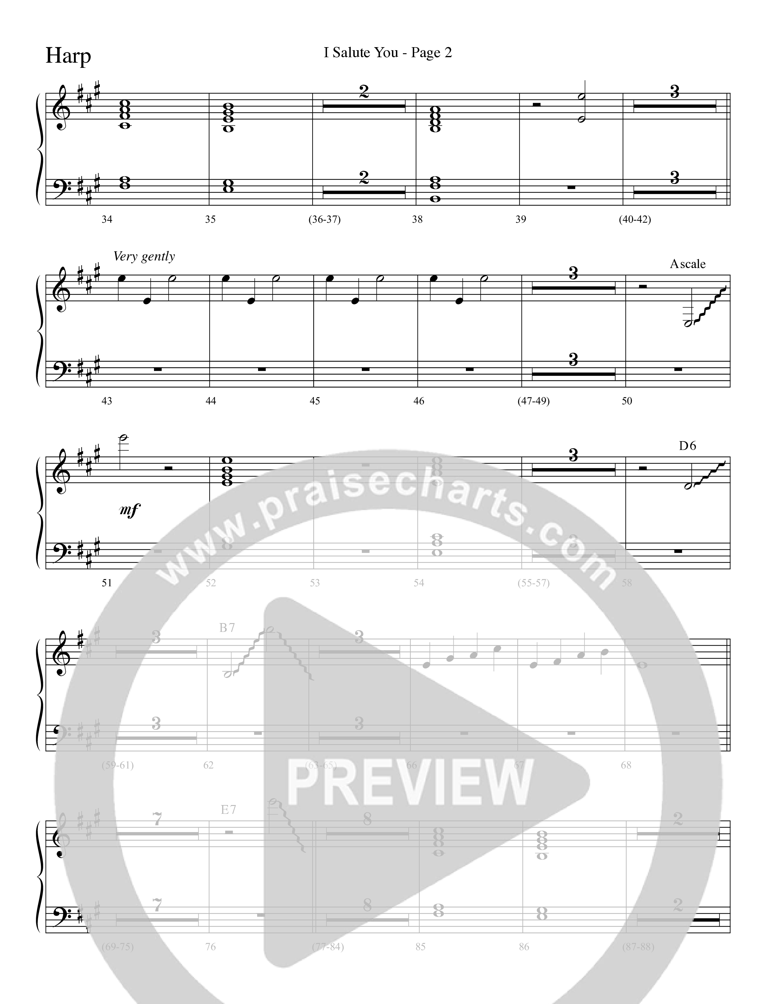 I Salute You with Battle Hymn of the Republic (Choral Anthem SATB) Harp (Word Music Choral / Arr. David T. Clydesdale)