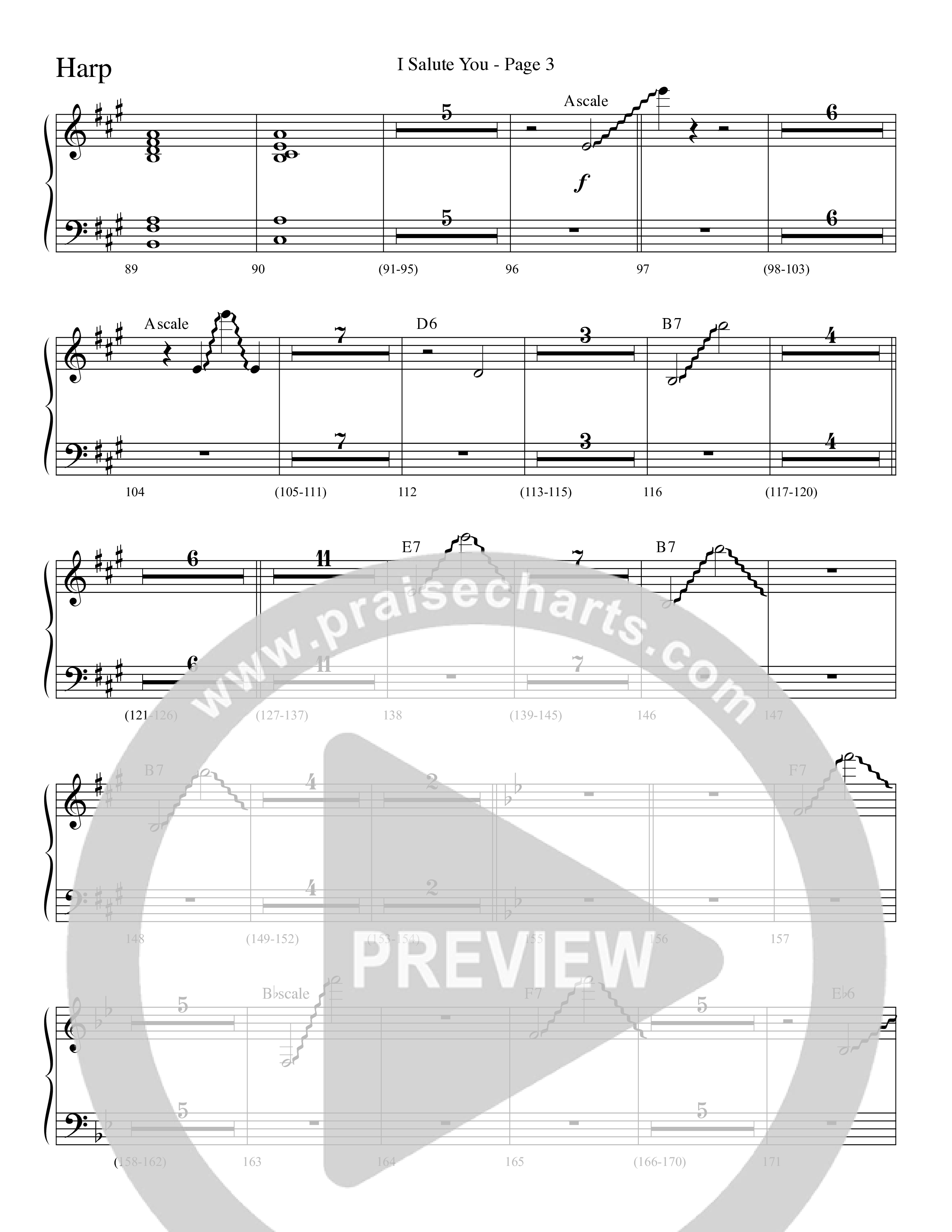 I Salute You with Battle Hymn of the Republic (Choral Anthem SATB) Harp (Word Music Choral / Arr. David T. Clydesdale)