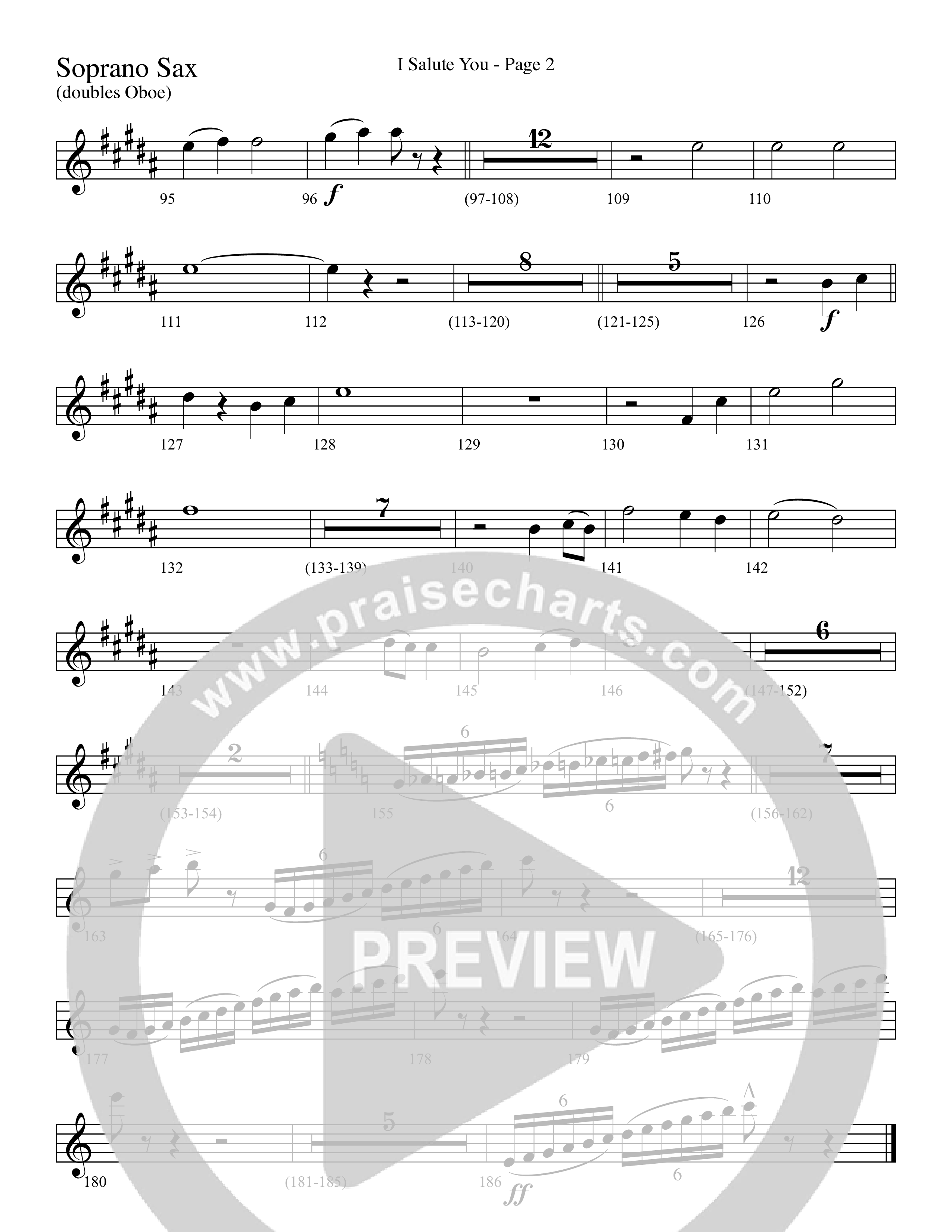 I Salute You with Battle Hymn of the Republic (Choral Anthem SATB) Soprano Sax (Word Music Choral / Arr. David T. Clydesdale)