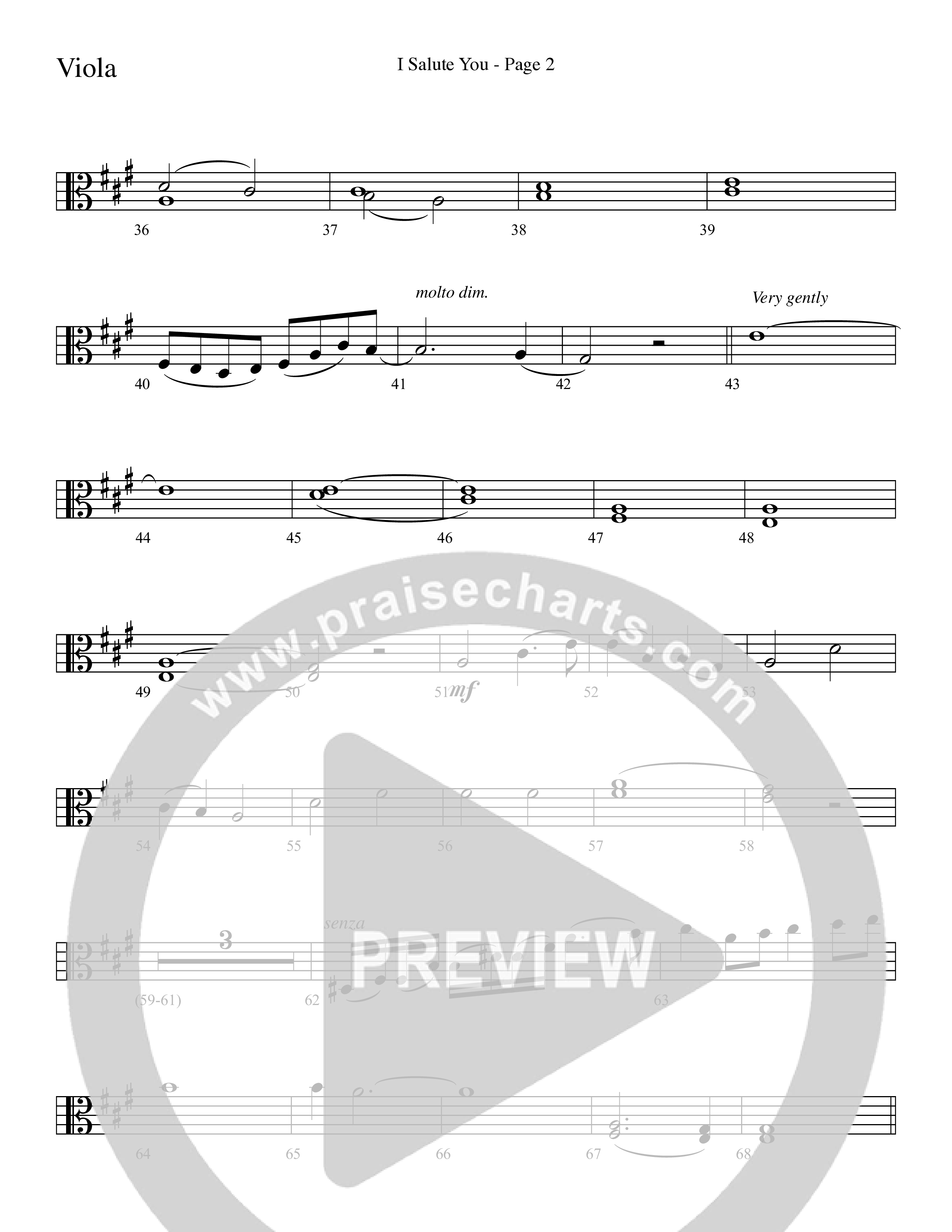 I Salute You with Battle Hymn of the Republic (Choral Anthem SATB) Viola (Word Music Choral / Arr. David T. Clydesdale)