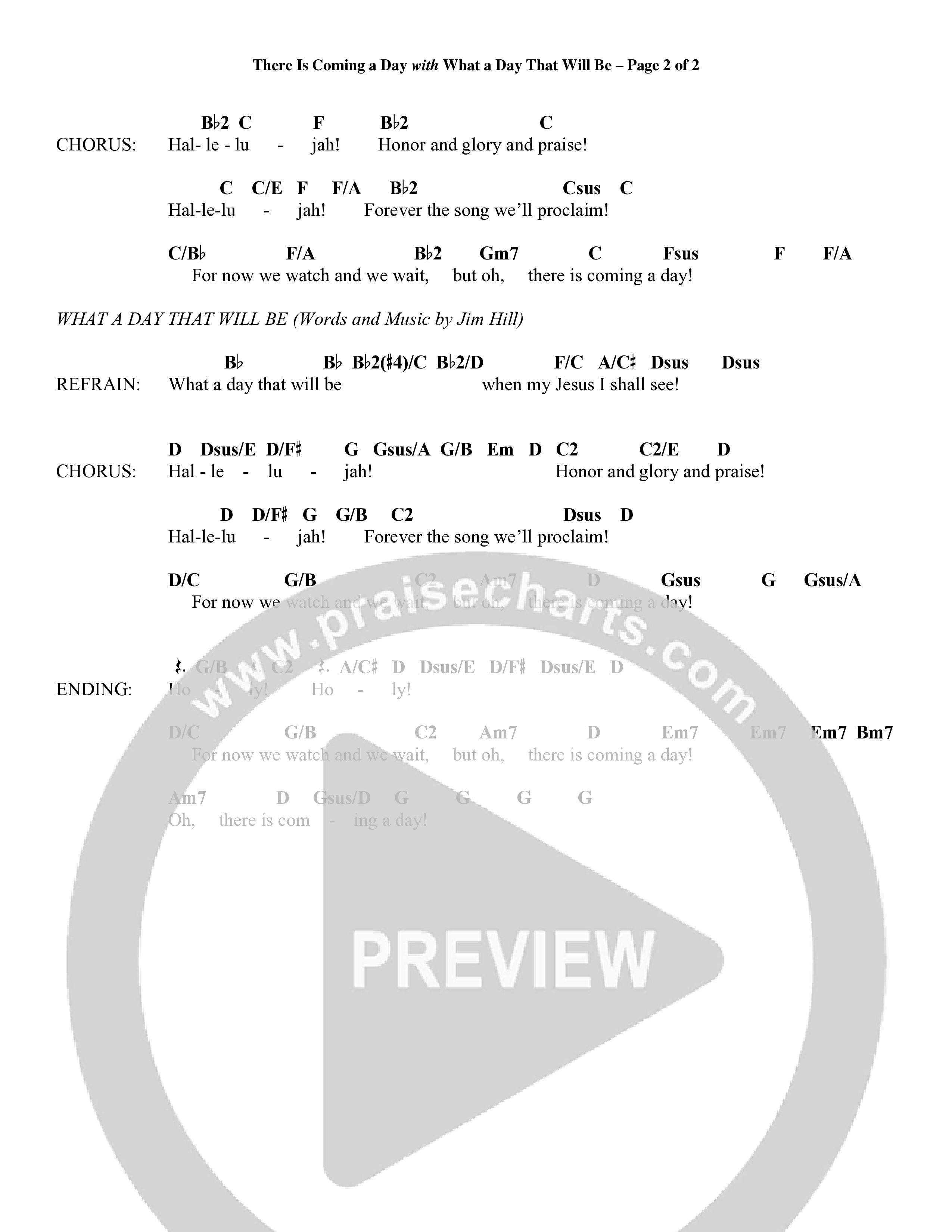 There Is Coming A Day (with What A Day That Shall Be) (Choral Anthem SATB) Chords & Lead Sheet (Word Music Choral / Arr. Cliff Duren)
