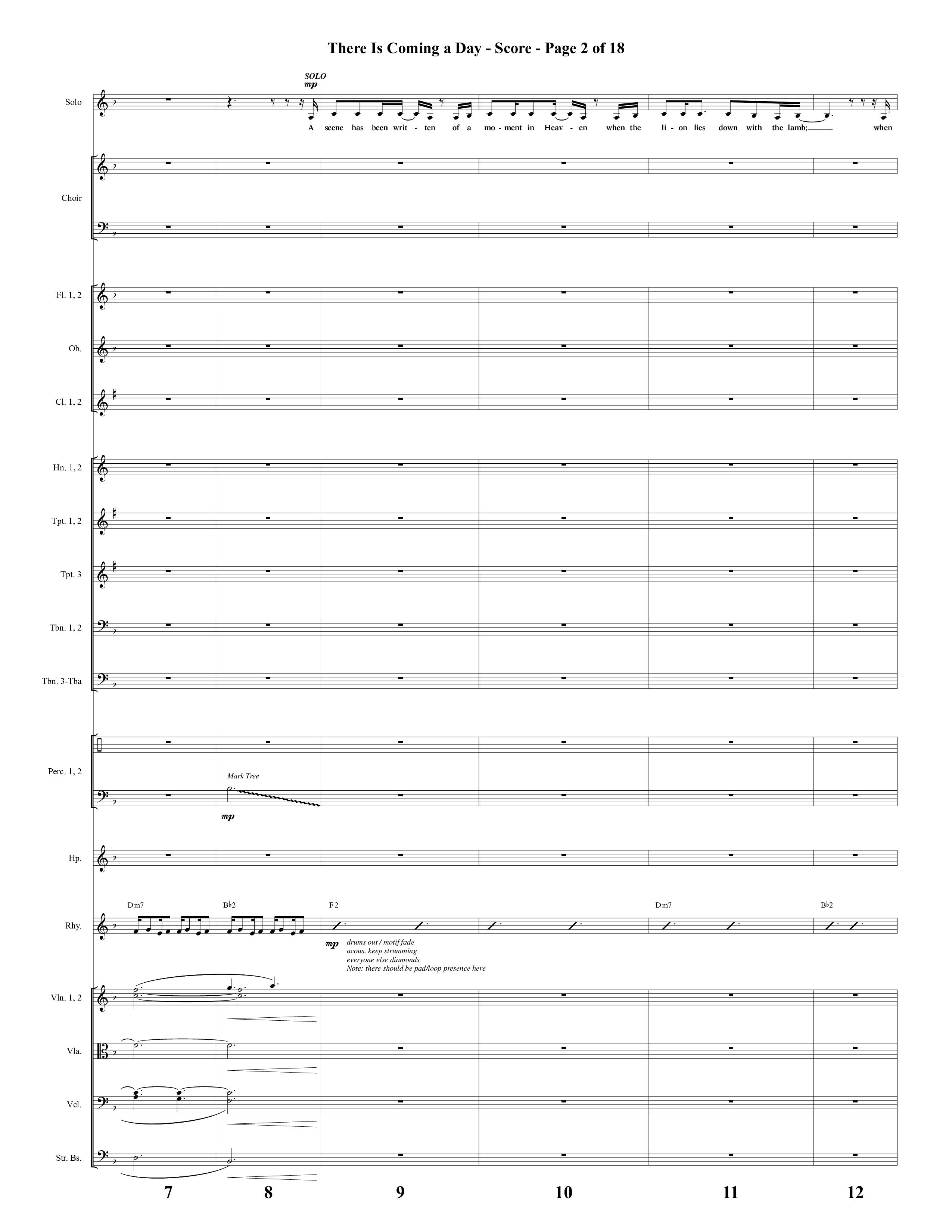 There Is Coming A Day (with What A Day That Shall Be) (Choral Anthem SATB) Conductor's Score (Word Music Choral / Arr. Cliff Duren)