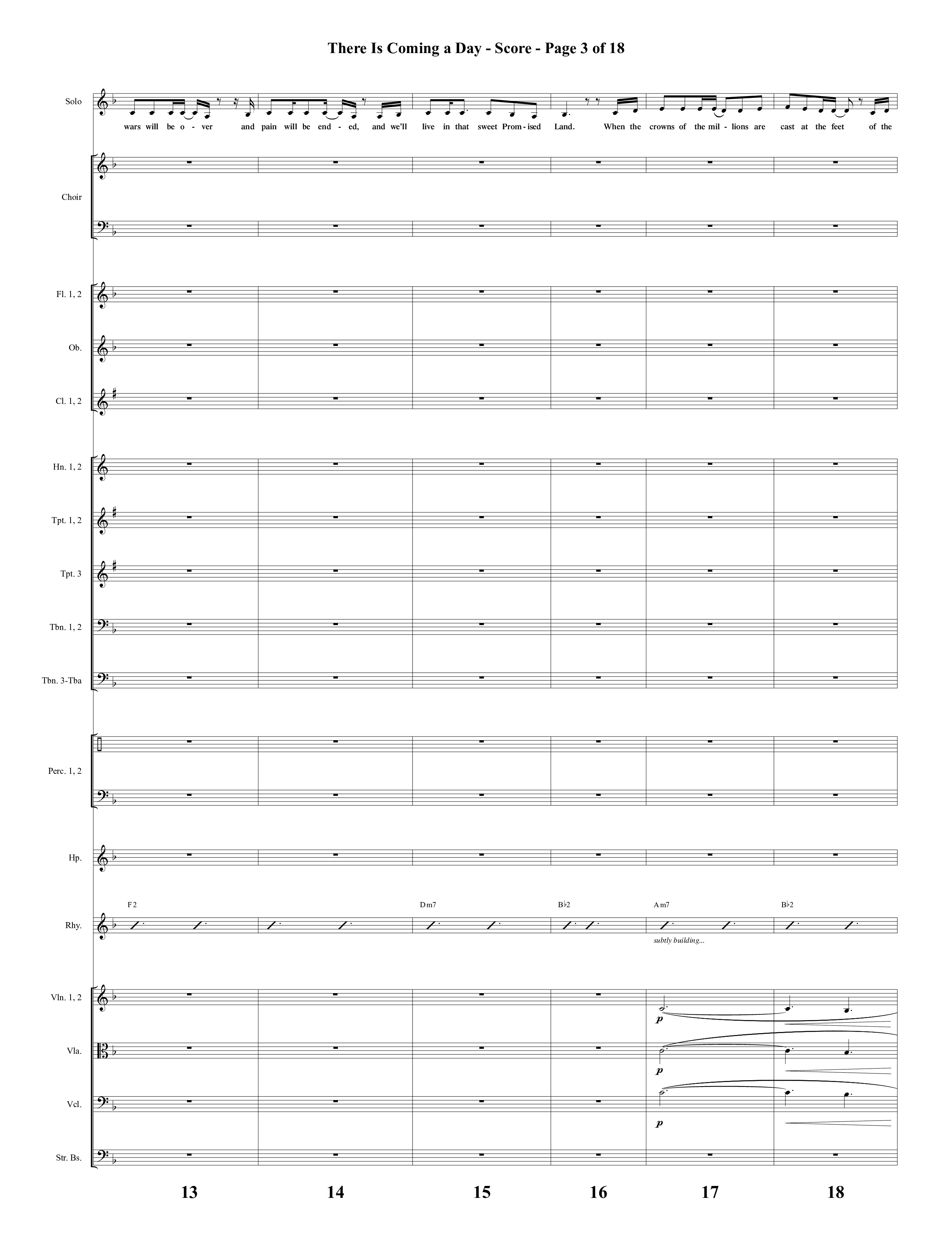 There Is Coming A Day (with What A Day That Shall Be) (Choral Anthem SATB) Conductor's Score (Word Music Choral / Arr. Cliff Duren)