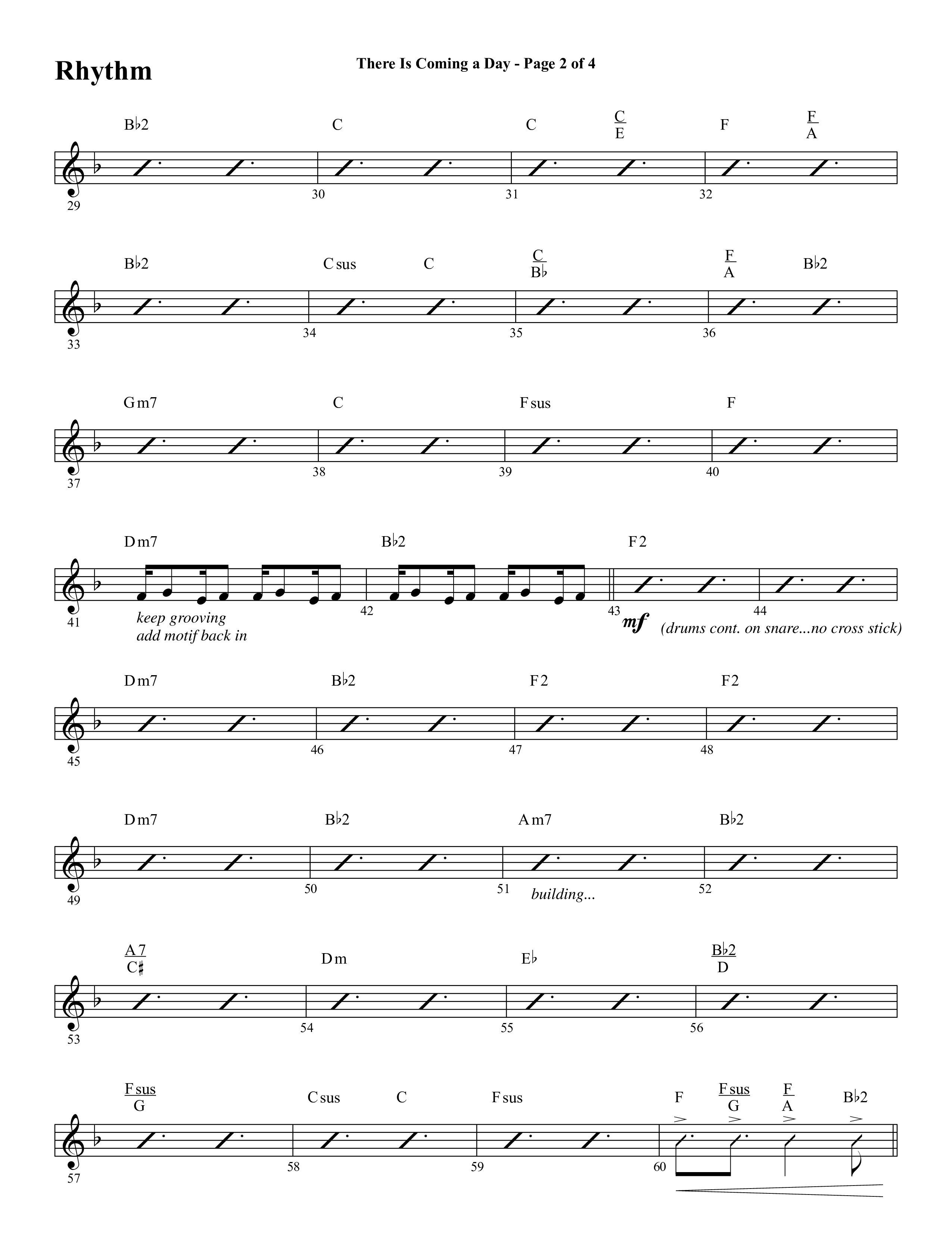 There Is Coming A Day (with What A Day That Shall Be) (Choral Anthem SATB) Rhythm Chart (Word Music Choral / Arr. Cliff Duren)