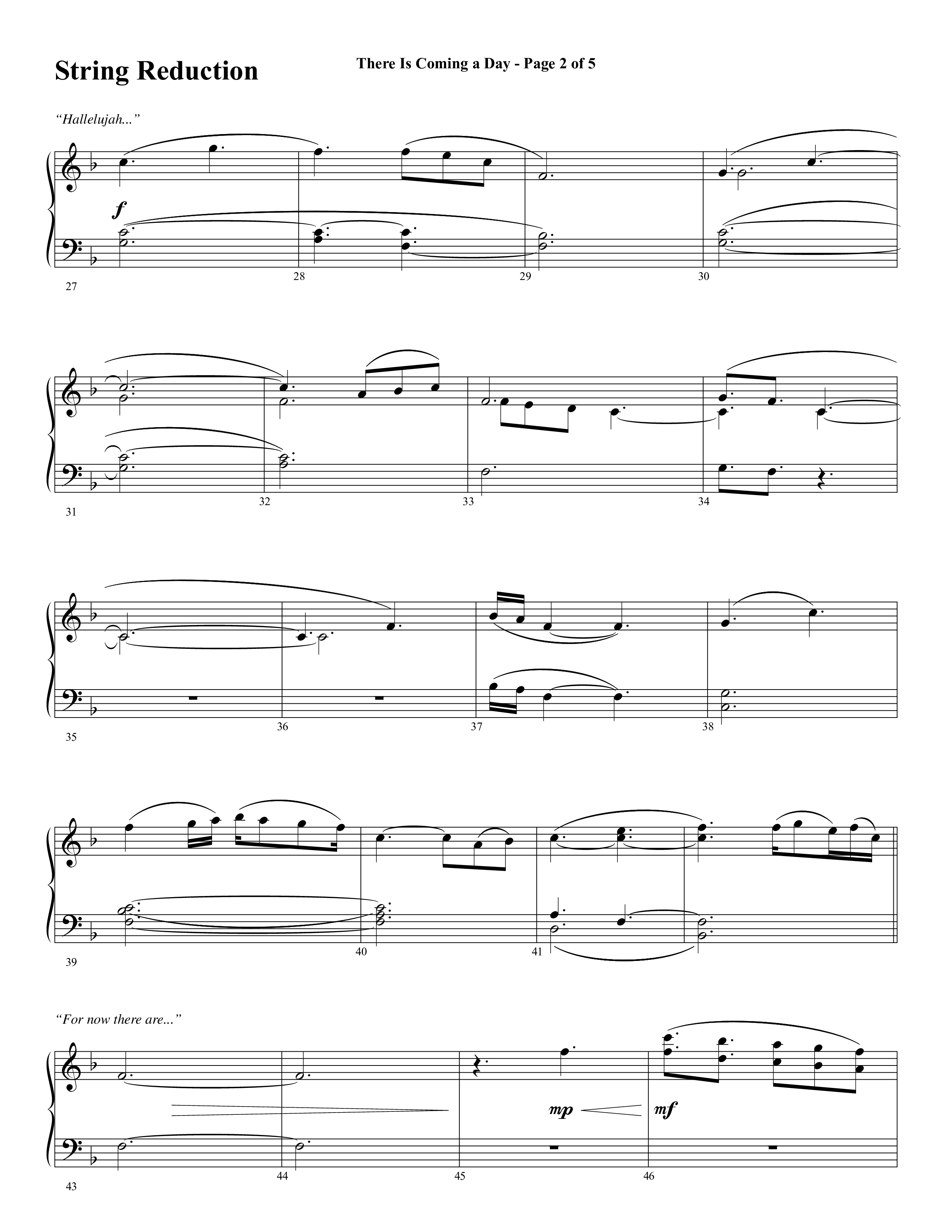There Is Coming A Day (with What A Day That Shall Be) (Choral Anthem SATB) String Reduction (Word Music Choral / Arr. Cliff Duren)