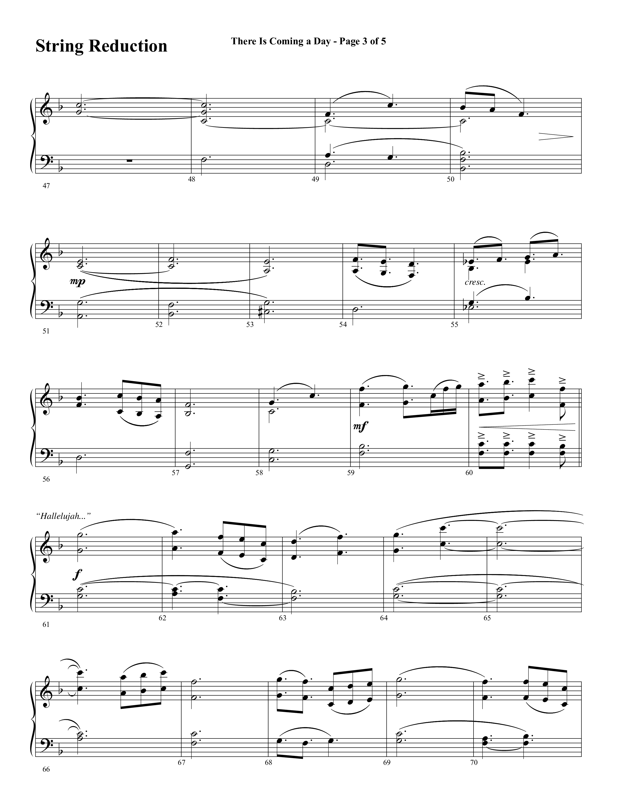 There Is Coming A Day (with What A Day That Shall Be) (Choral Anthem SATB) String Reduction (Word Music Choral / Arr. Cliff Duren)