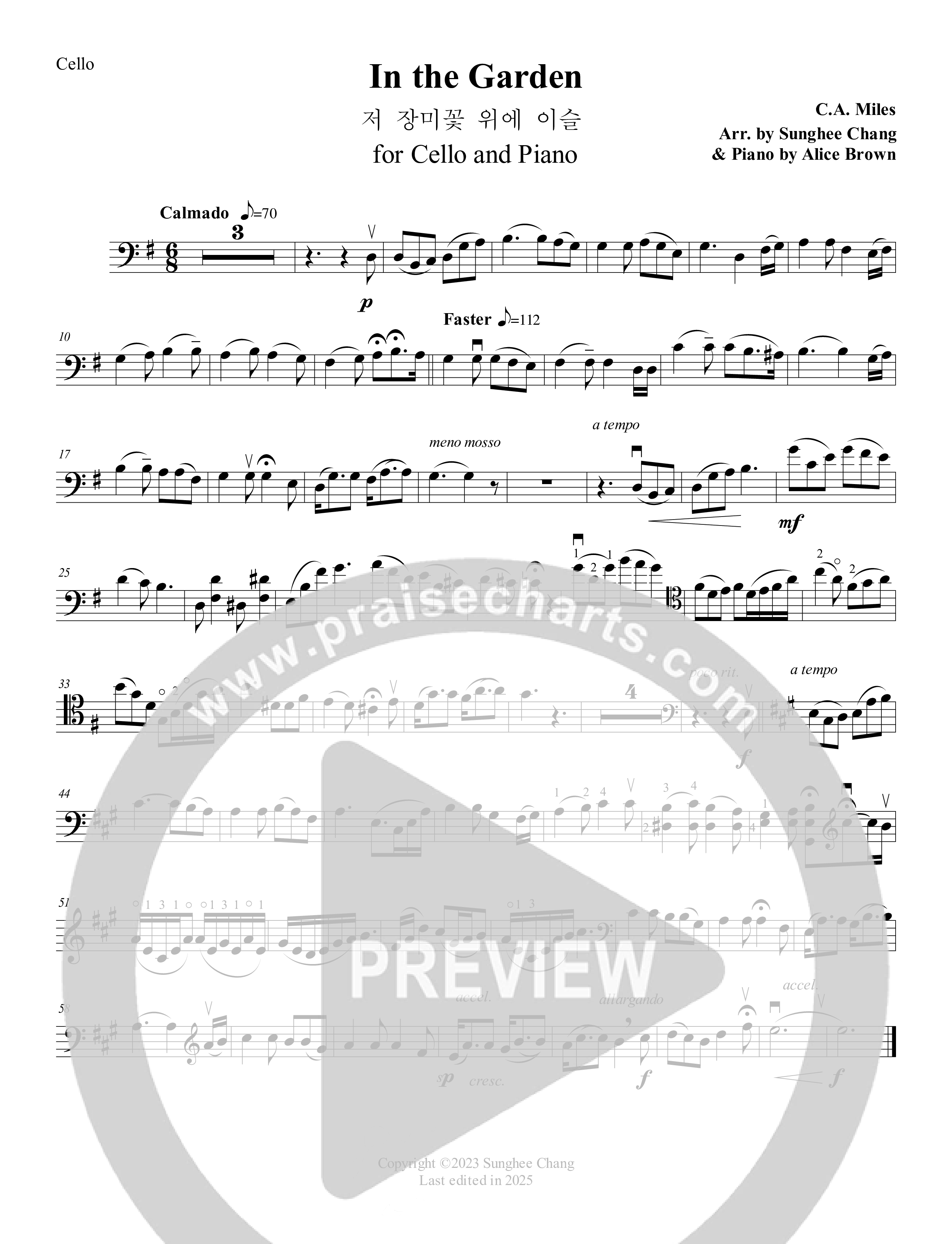 In The Garden (Instrumental) Cello (Ezria)