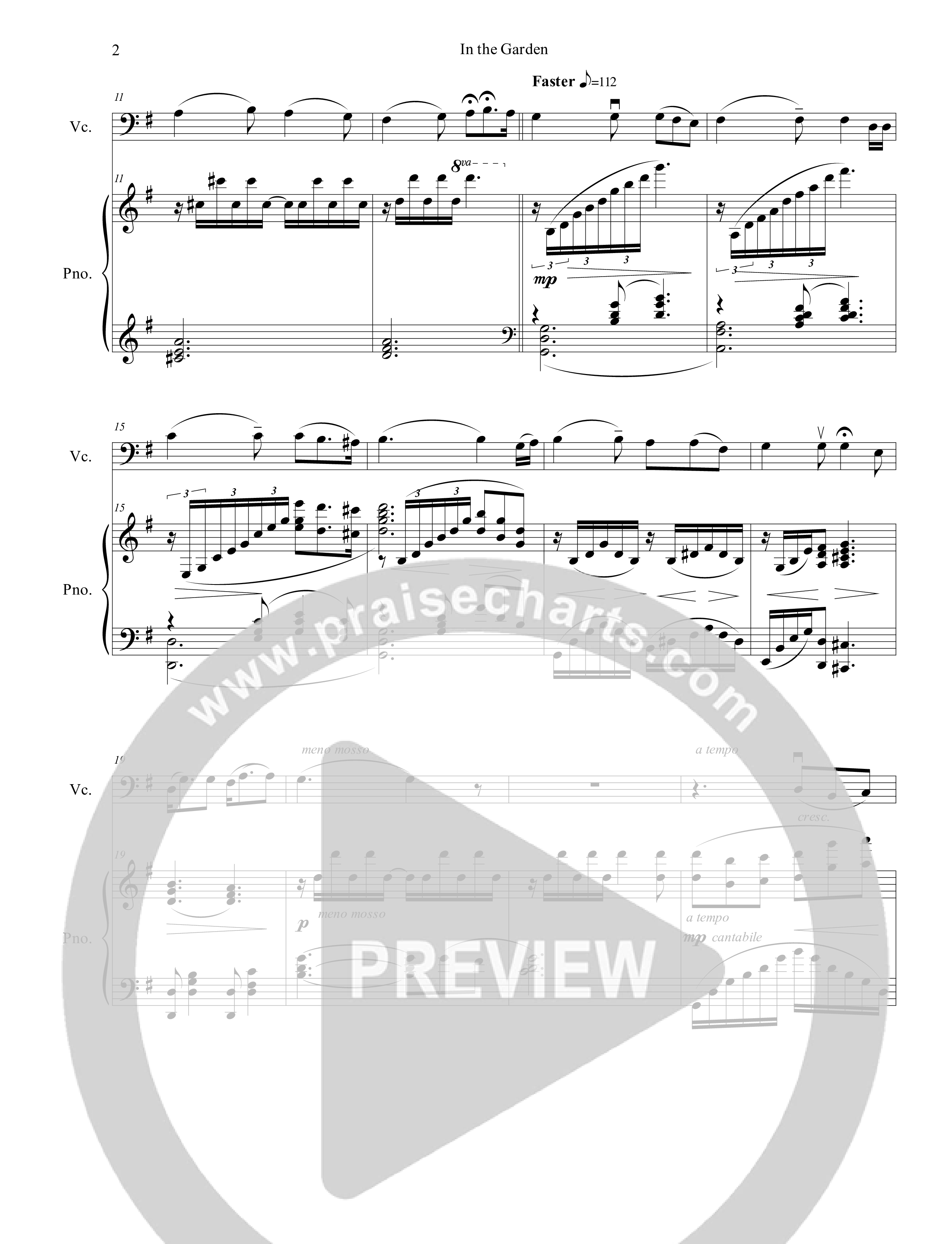 In The Garden (Instrumental) Cello/Piano (Ezria)