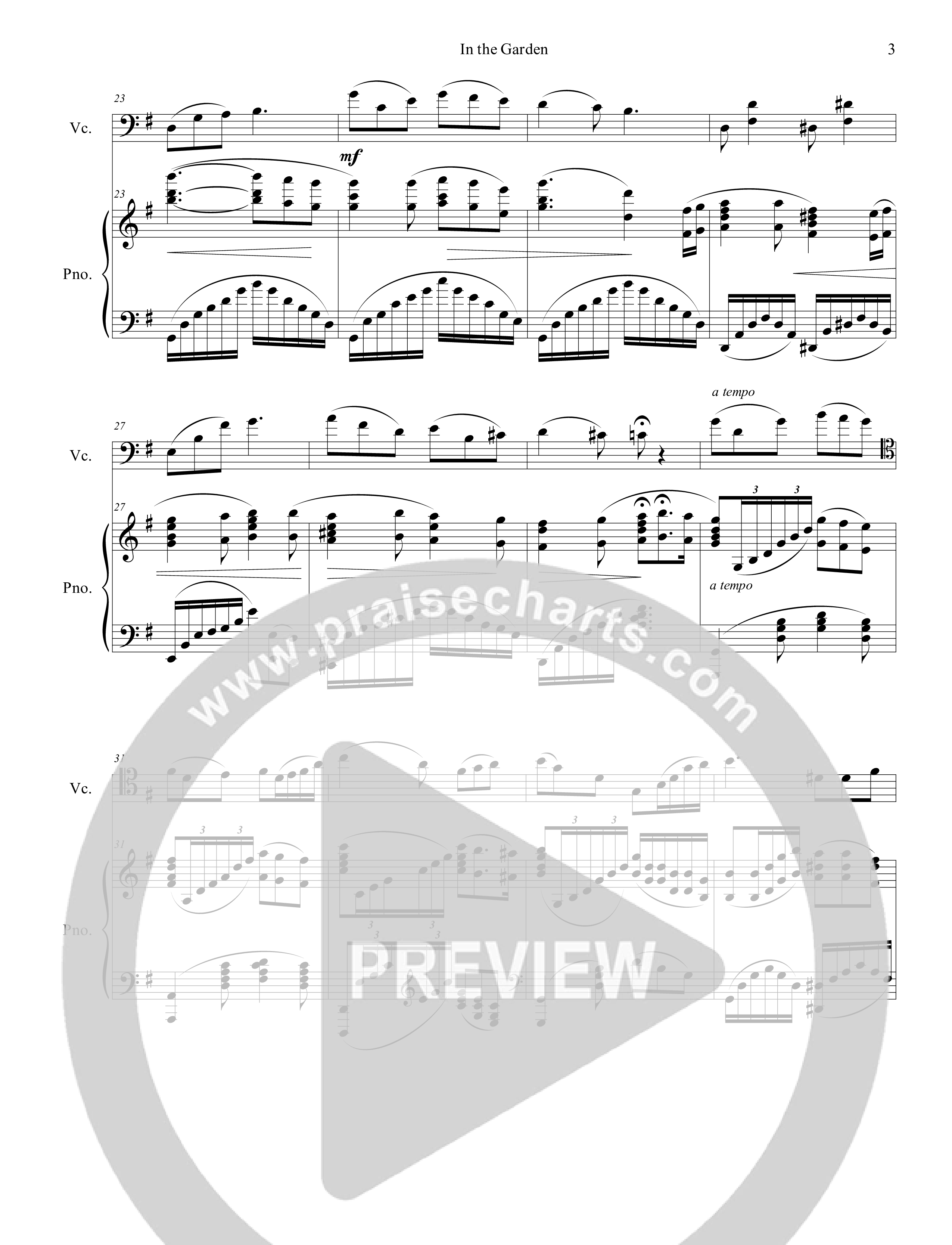 In The Garden (Instrumental) Cello/Piano (Ezria)