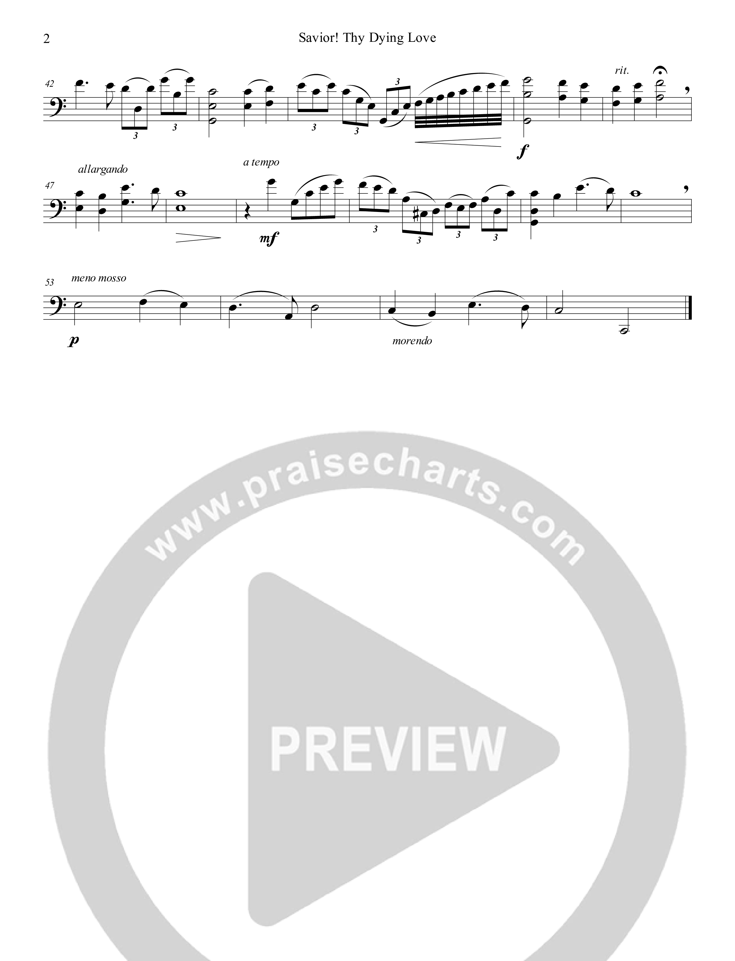 Savior Thy Dying Love (Instrumental) Cello (Ezria)