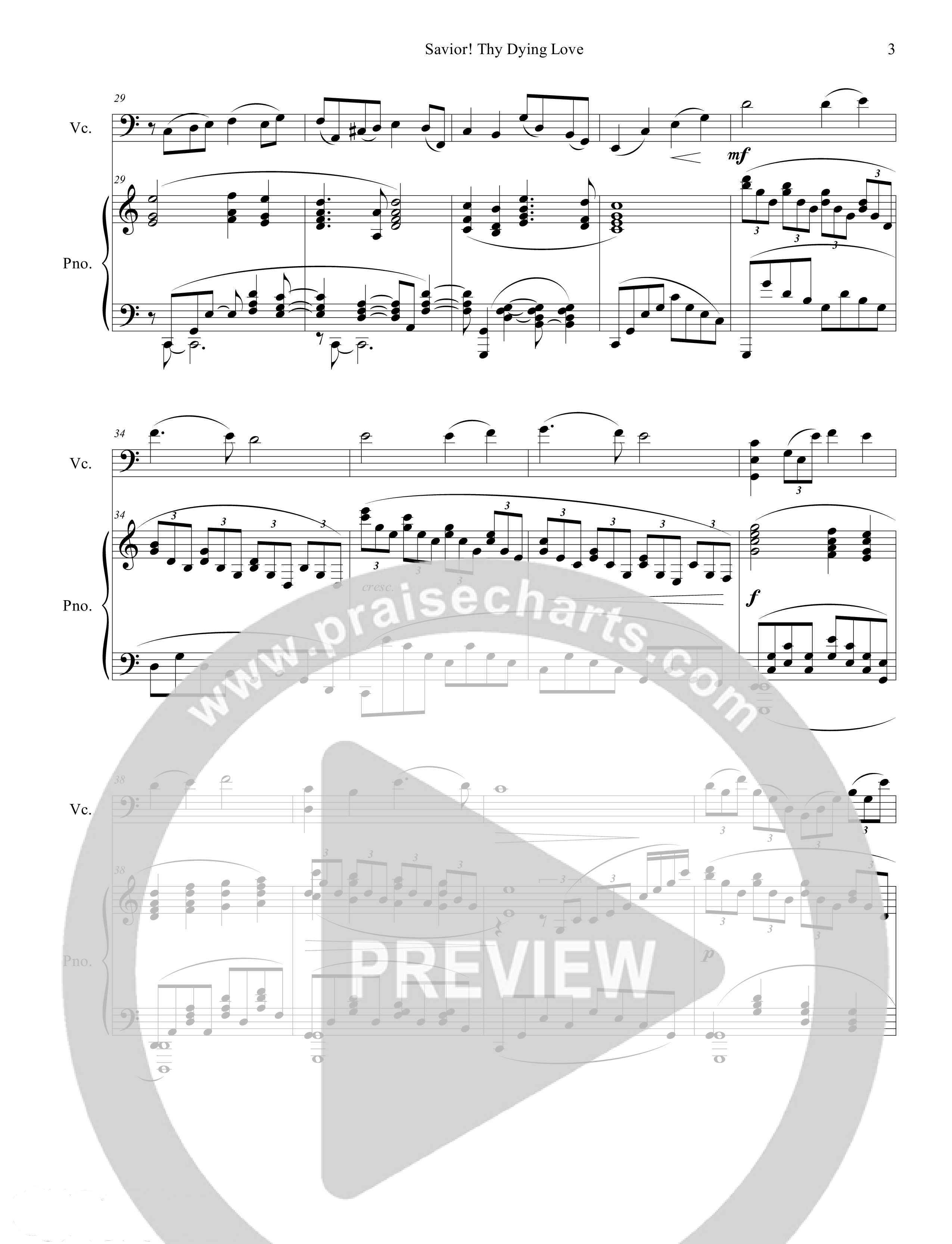 Savior Thy Dying Love (Instrumental) Cello/Piano (Ezria)