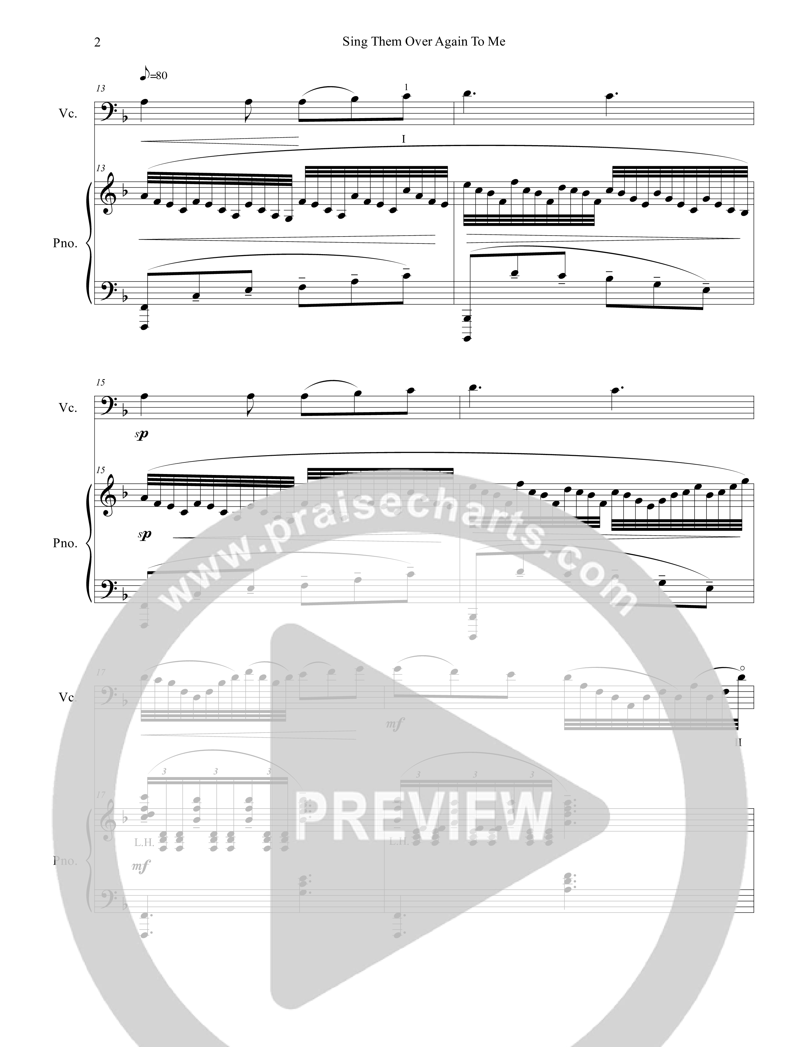Sing Them Over Again To Me (Instrumental) Cello/Piano (Ezria)