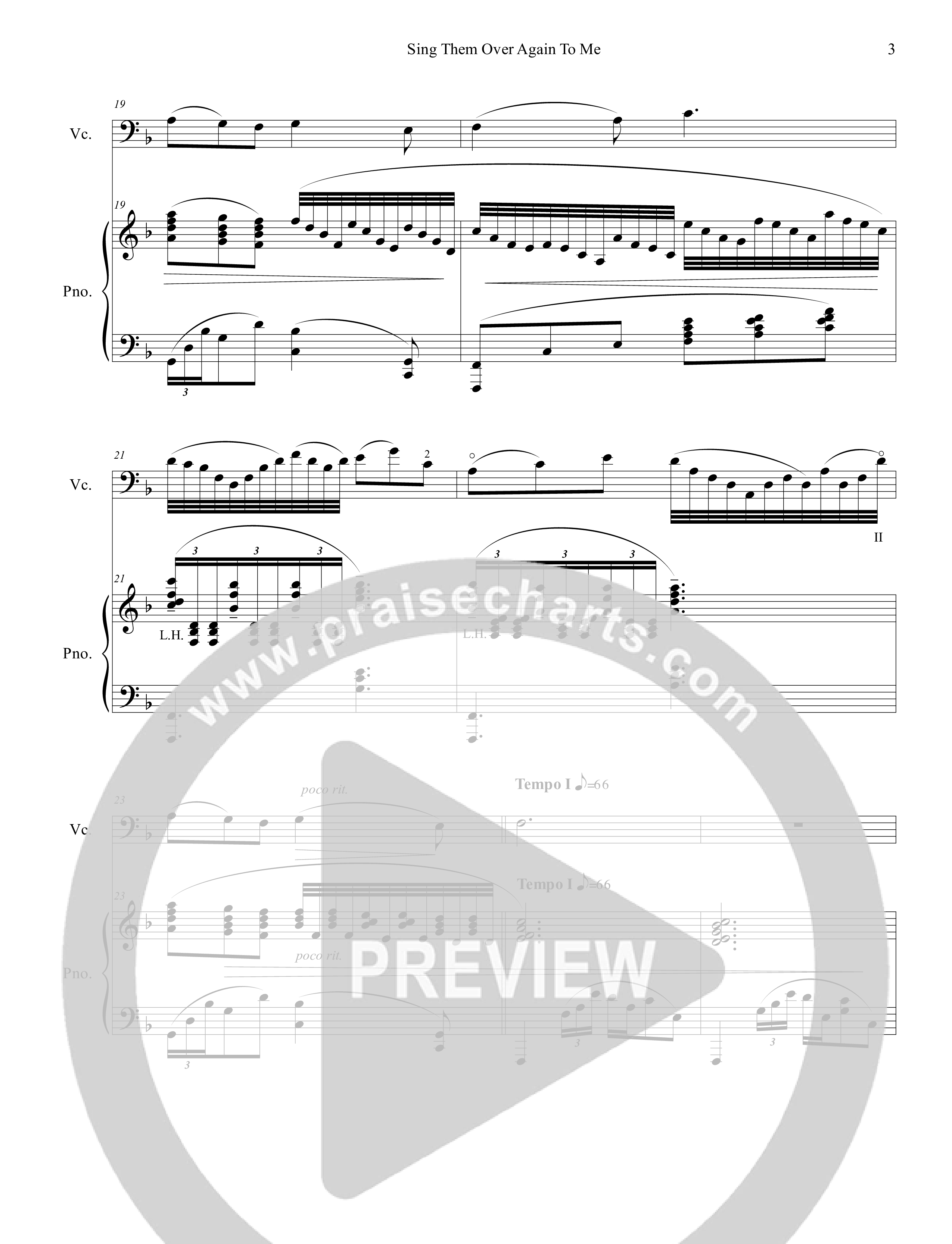 Sing Them Over Again To Me (Instrumental) Cello/Piano (Ezria)