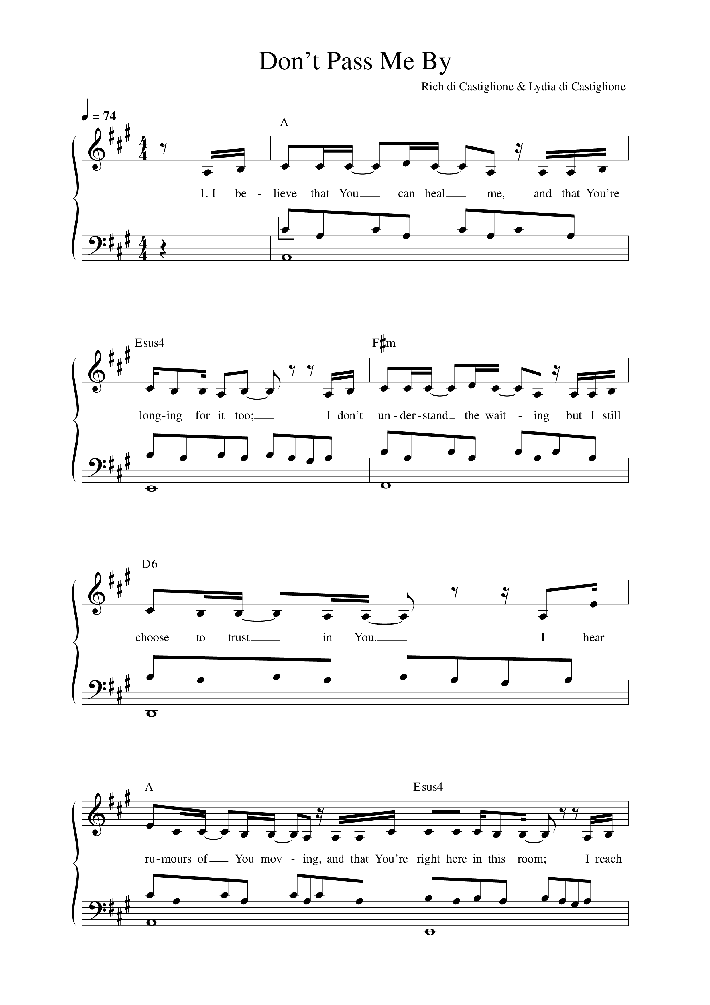 Don't Pass Me By Lead Sheet Melody (KXC)