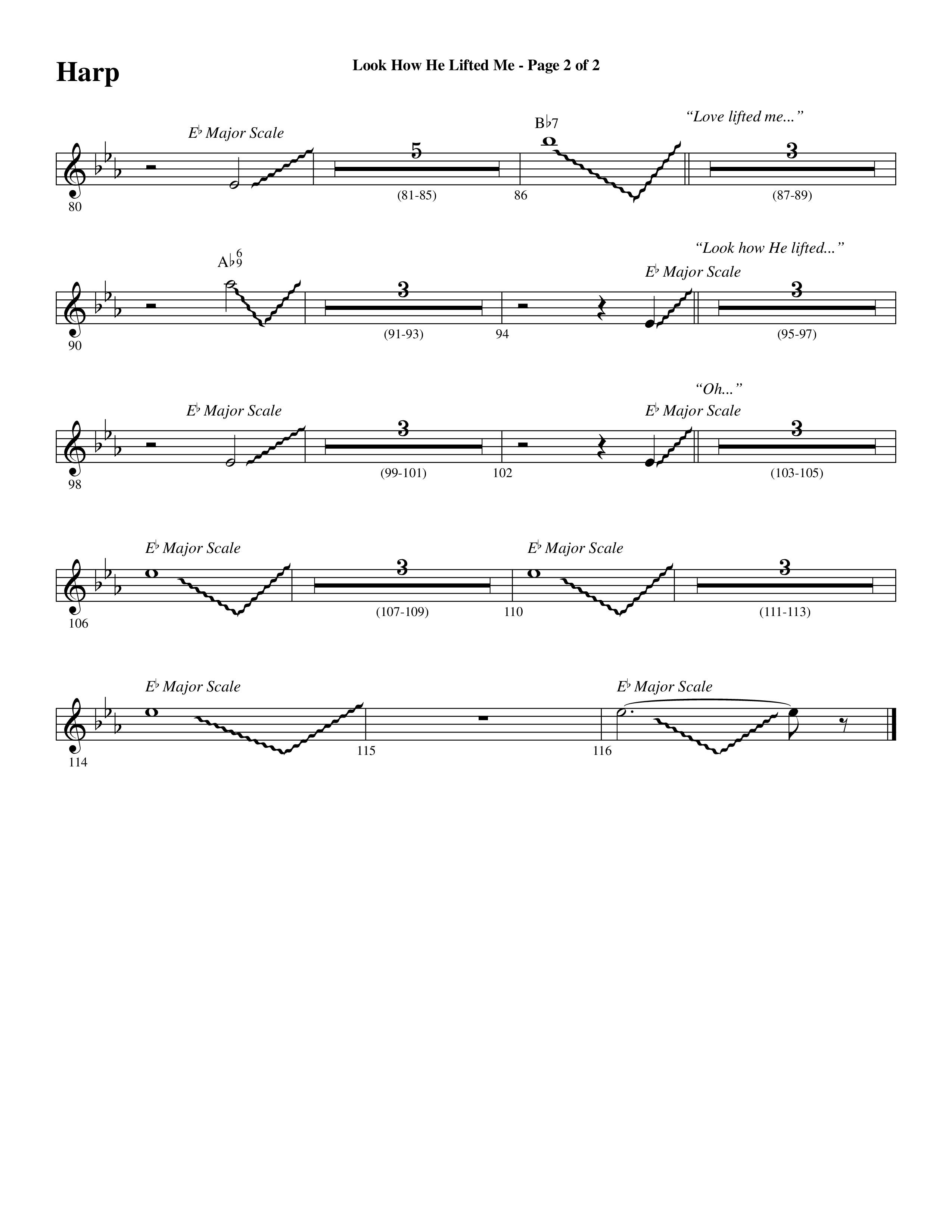 Look How He Lifted Me (with Love Lifted Me) (Choral Anthem SATB) Harp (Word Music Choral / Arr. Marty Hamby)