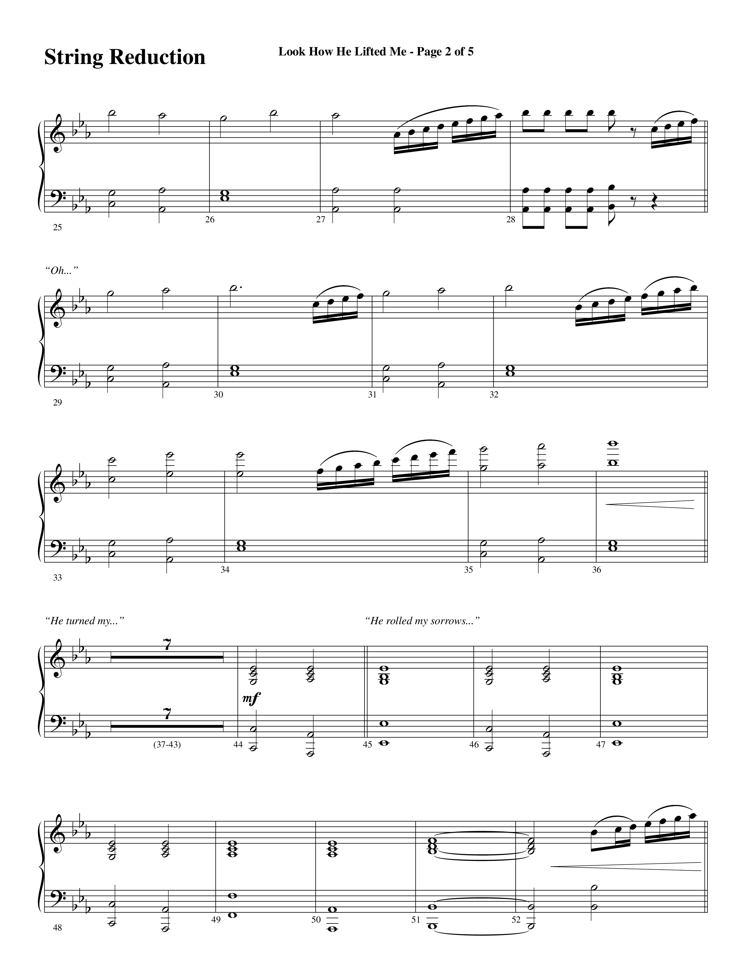 Look How He Lifted Me (with Love Lifted Me) (Choral Anthem SATB) String Reduction (Word Music Choral / Arr. Marty Hamby)