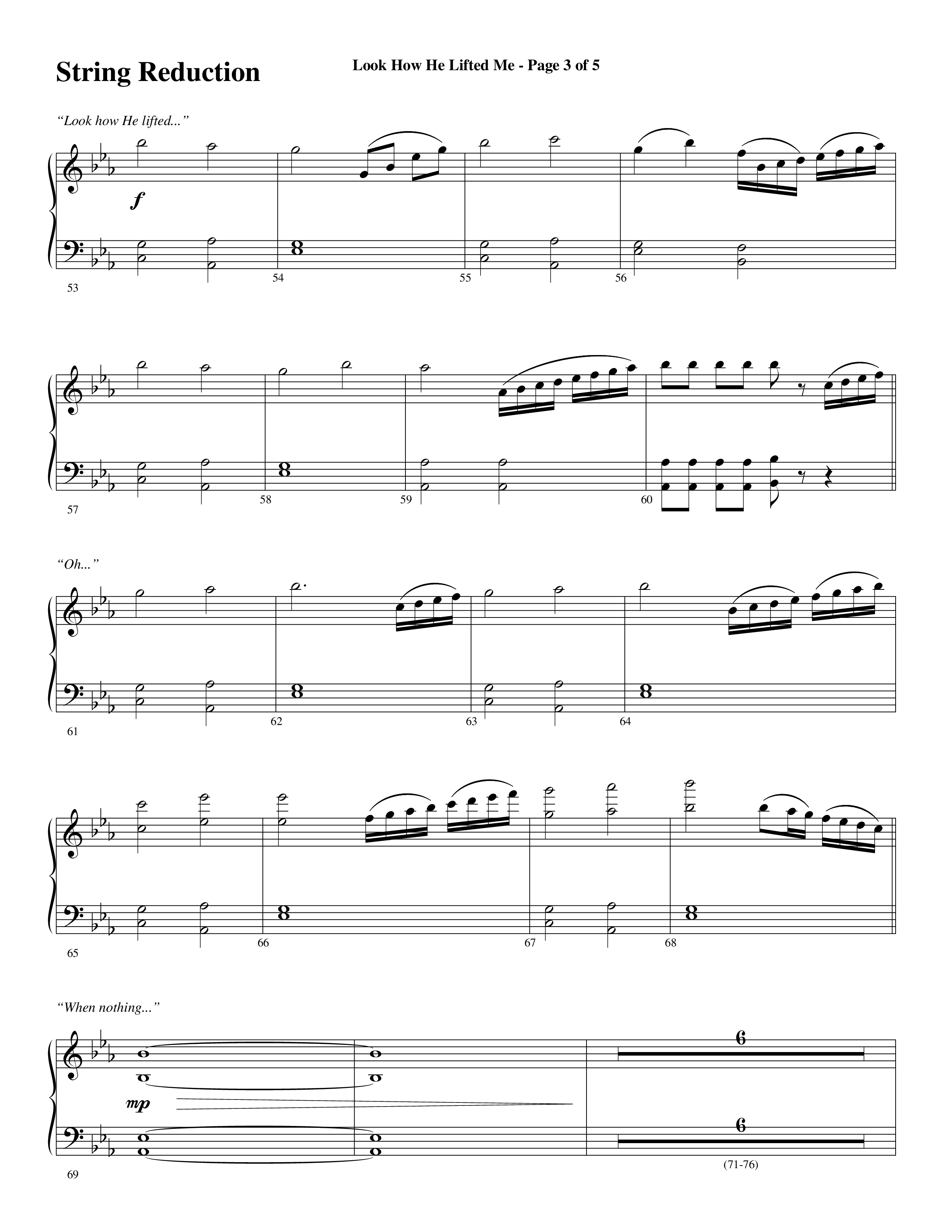 Look How He Lifted Me (with Love Lifted Me) (Choral Anthem SATB) String Reduction (Word Music Choral / Arr. Marty Hamby)