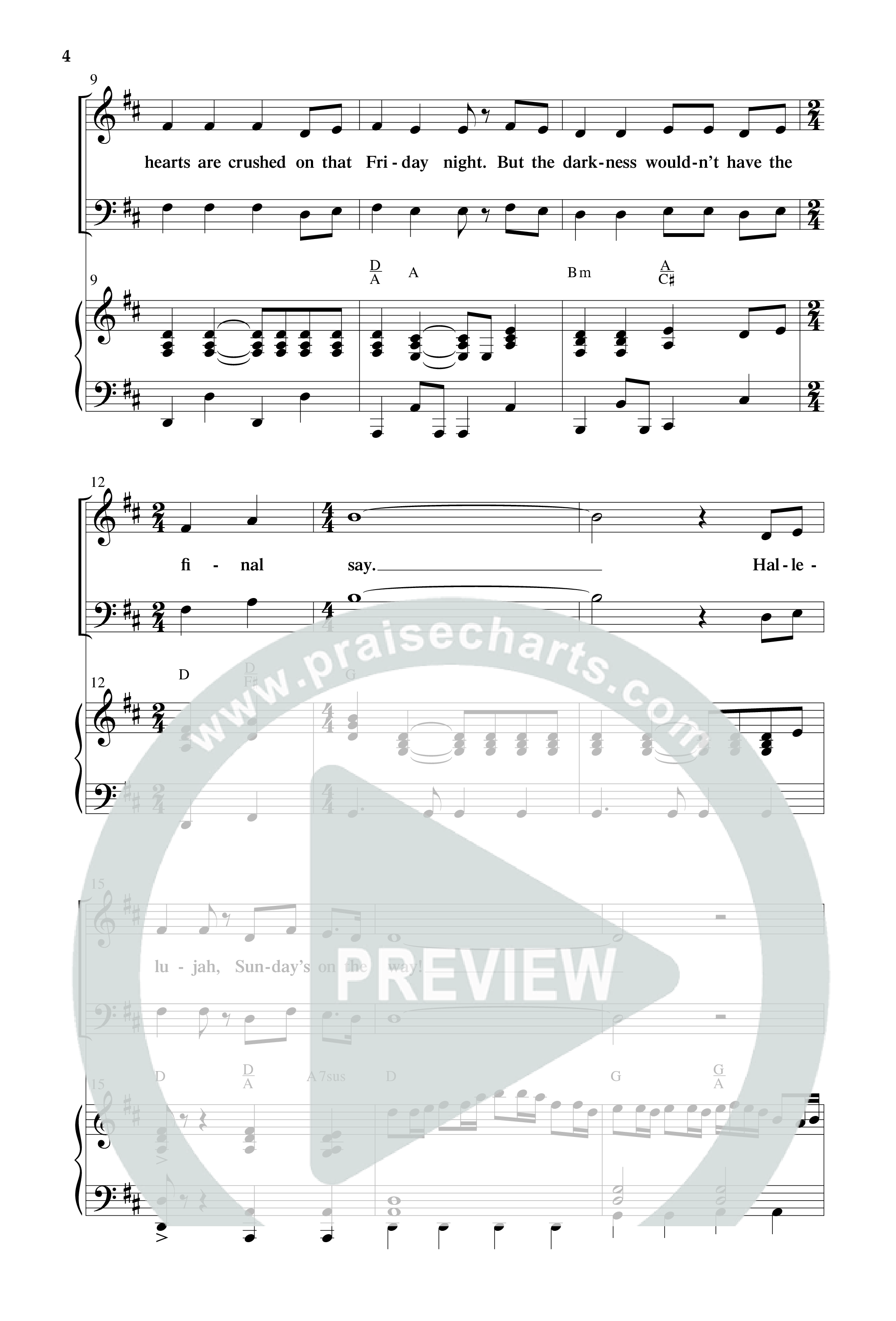 Triumphed O'er The Grave (with Christ Arose) (Choral Anthem SATB) Anthem (SATB/Piano) (Word Music Choral / Arr. Marty Hamby)