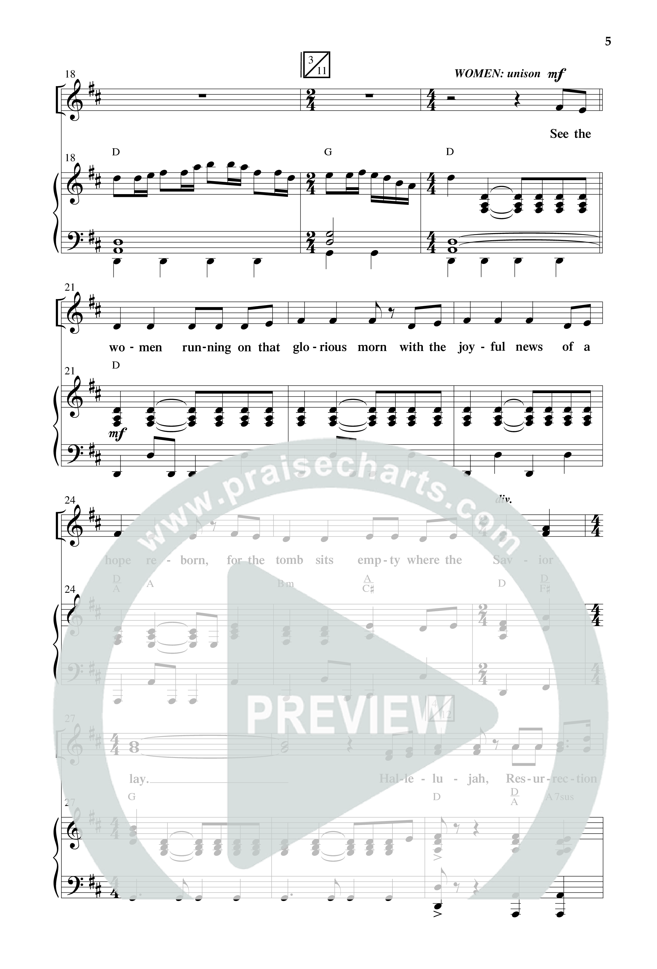 Triumphed O'er The Grave (with Christ Arose) (Choral Anthem SATB) Anthem (SATB/Piano) (Word Music Choral / Arr. Marty Hamby)