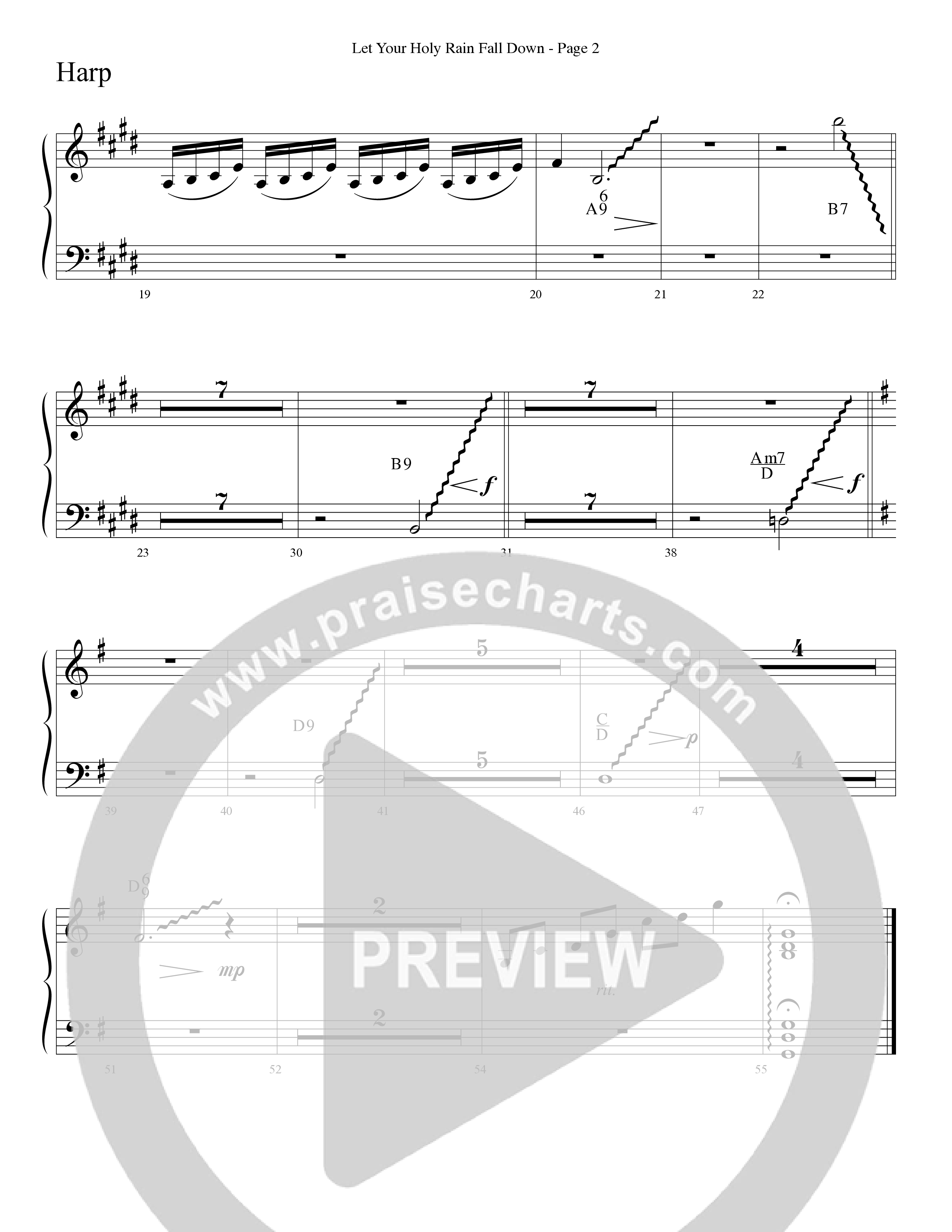 Let Your Holy Rain Fall Down (Choral Anthem SATB) Harp (Word Music Choral / Robert Sterling)