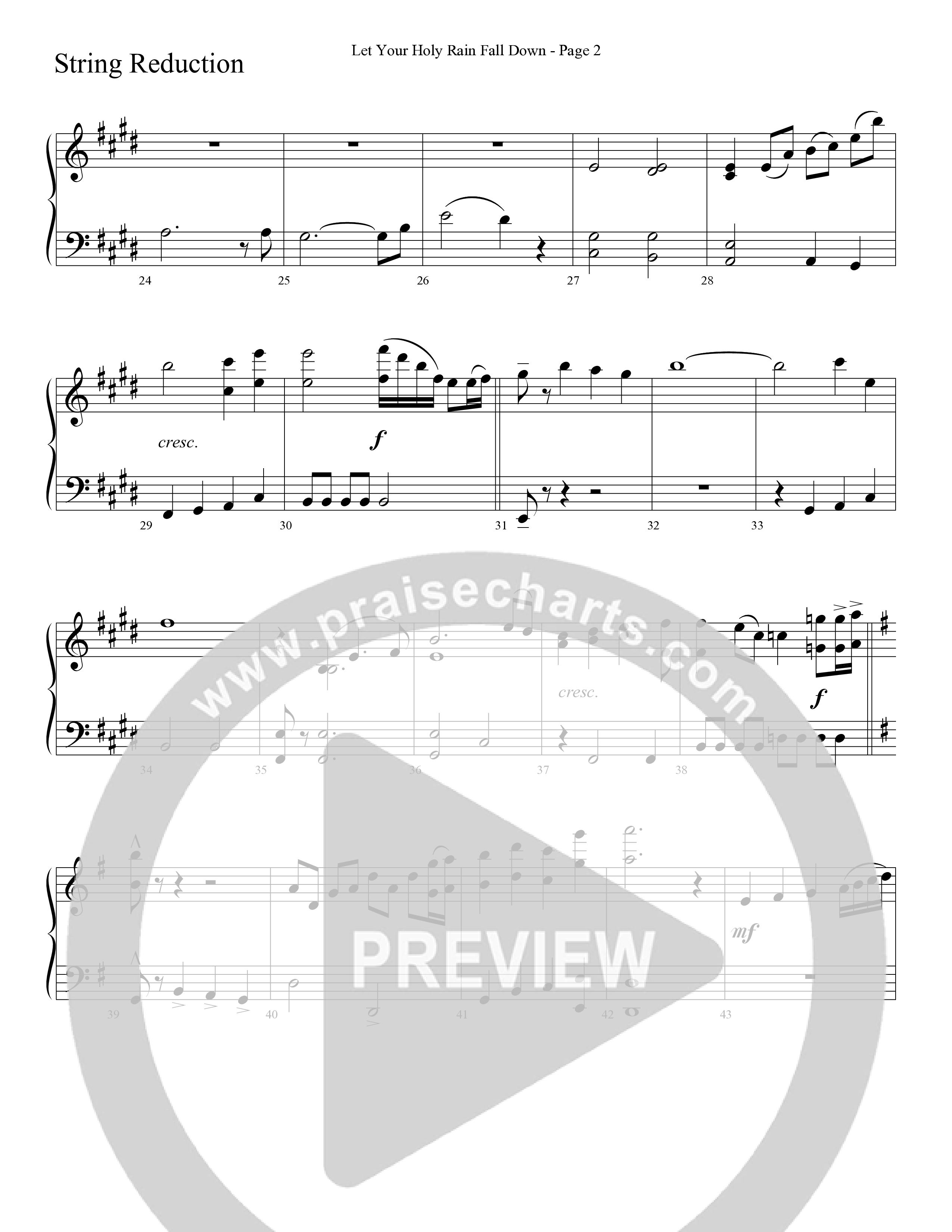 Let Your Holy Rain Fall Down (Choral Anthem SATB) String Reduction (Word Music Choral / Robert Sterling)