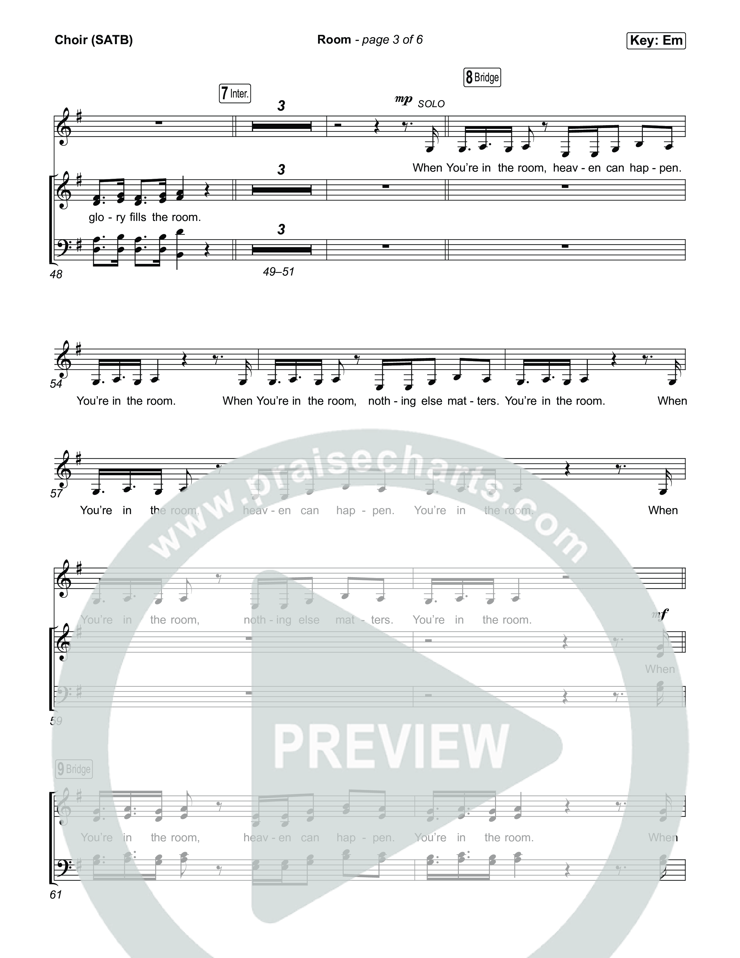 Room Choir Sheet (SATB) (Tiffany Hudson / John Wilds)