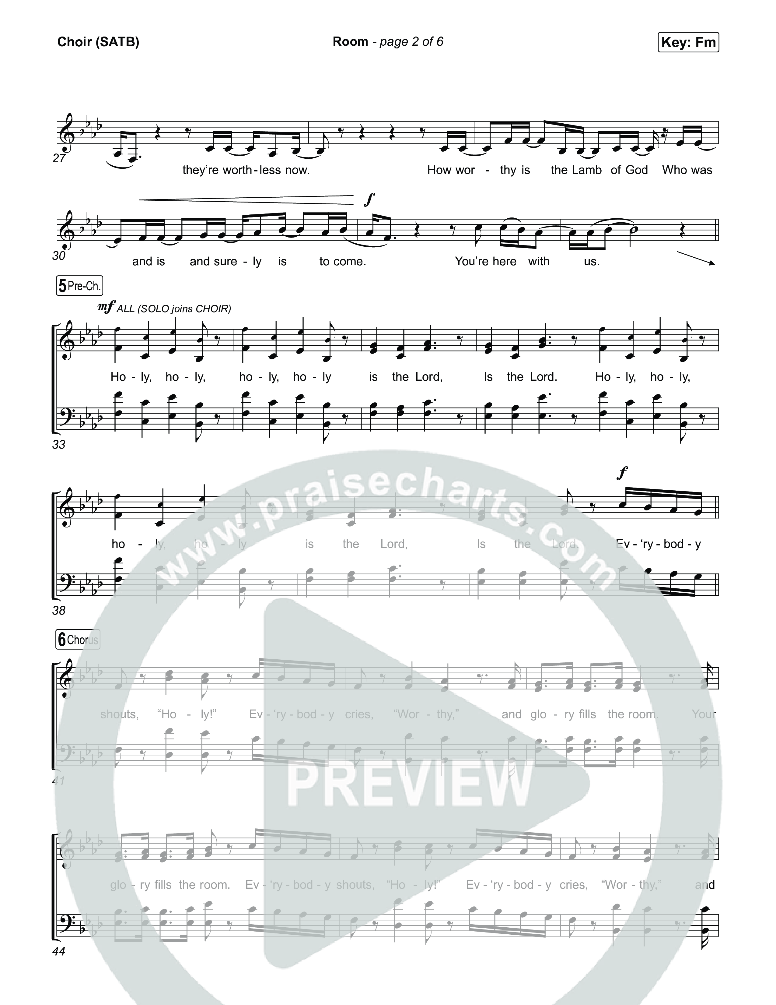 Room Choir Sheet (SATB) (Tiffany Hudson / John Wilds)
