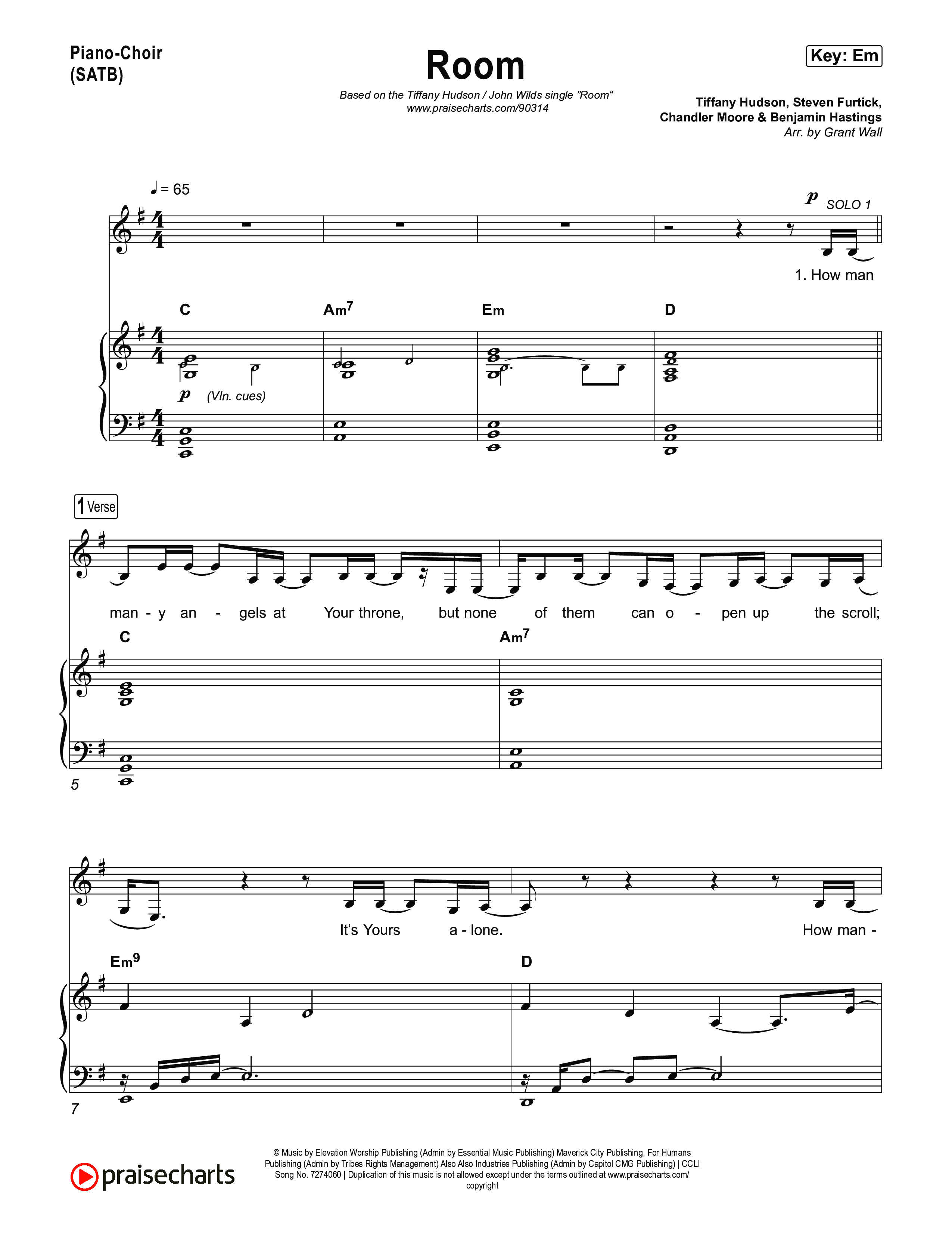 Room Piano/Vocal Pack (Tiffany Hudson / John Wilds)