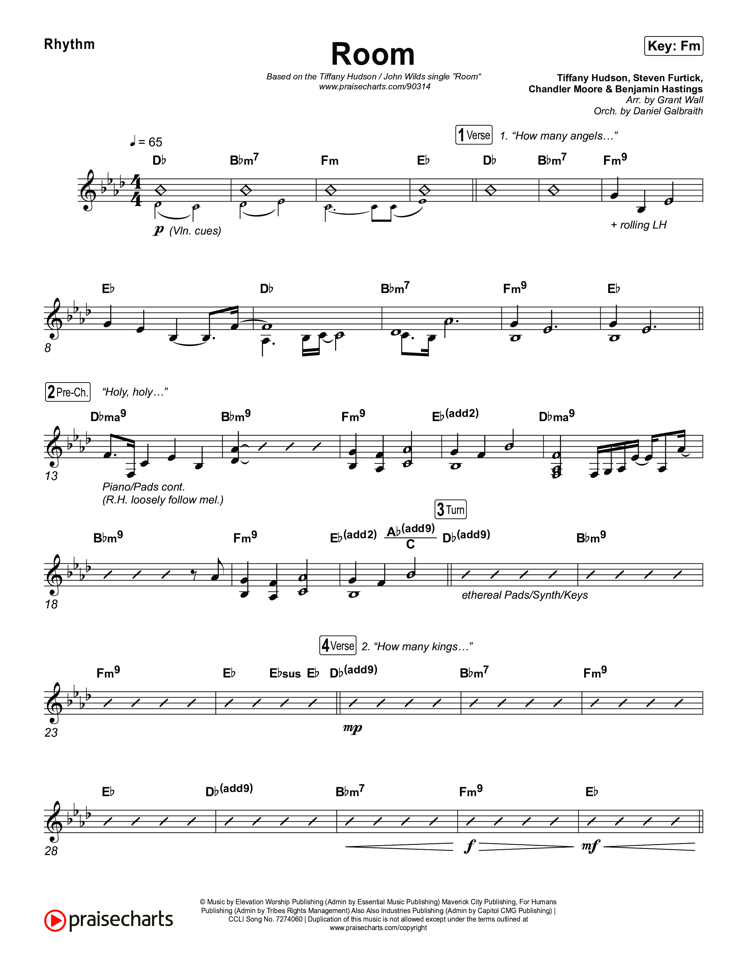 Room Rhythm Chart (Tiffany Hudson / John Wilds)