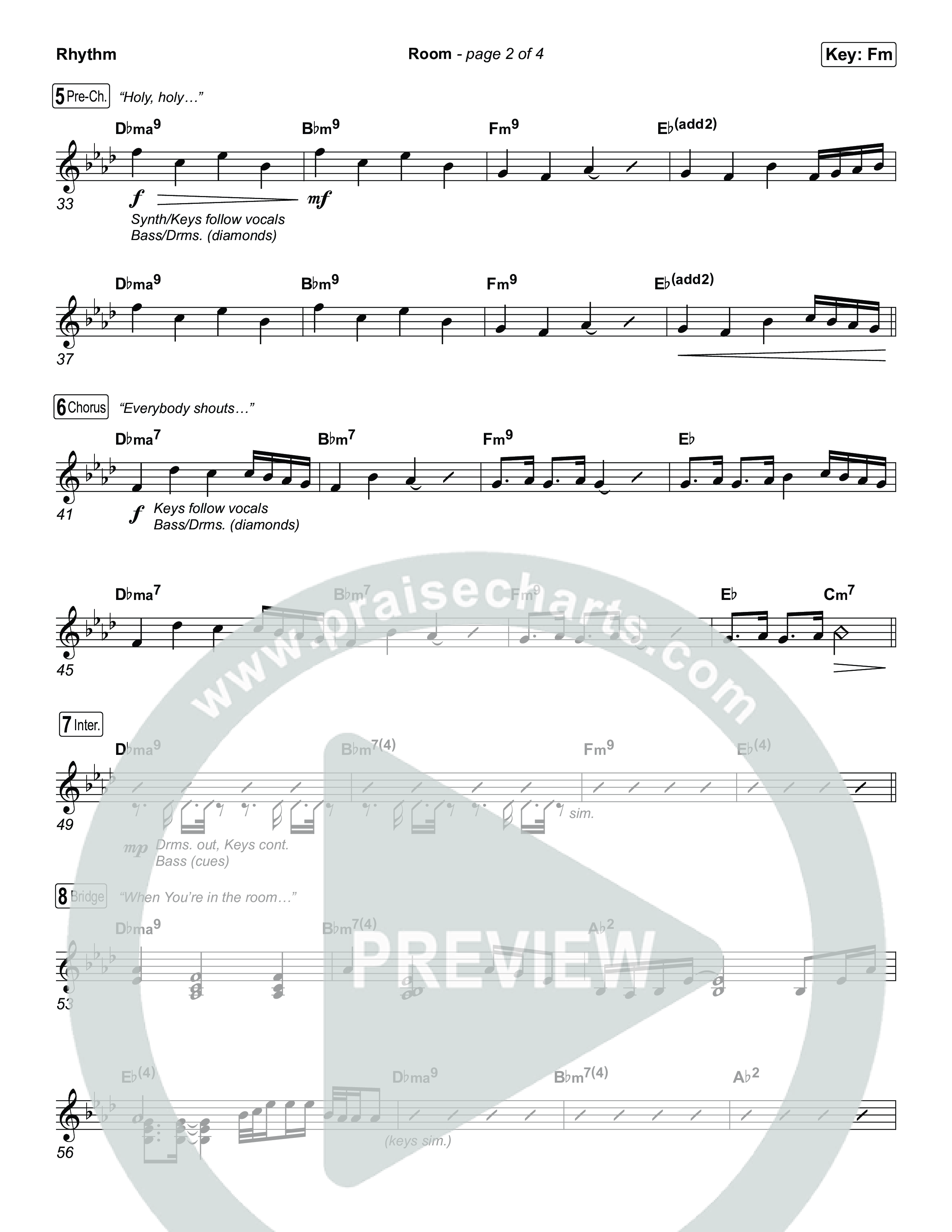 Room Rhythm Chart (Tiffany Hudson / John Wilds)