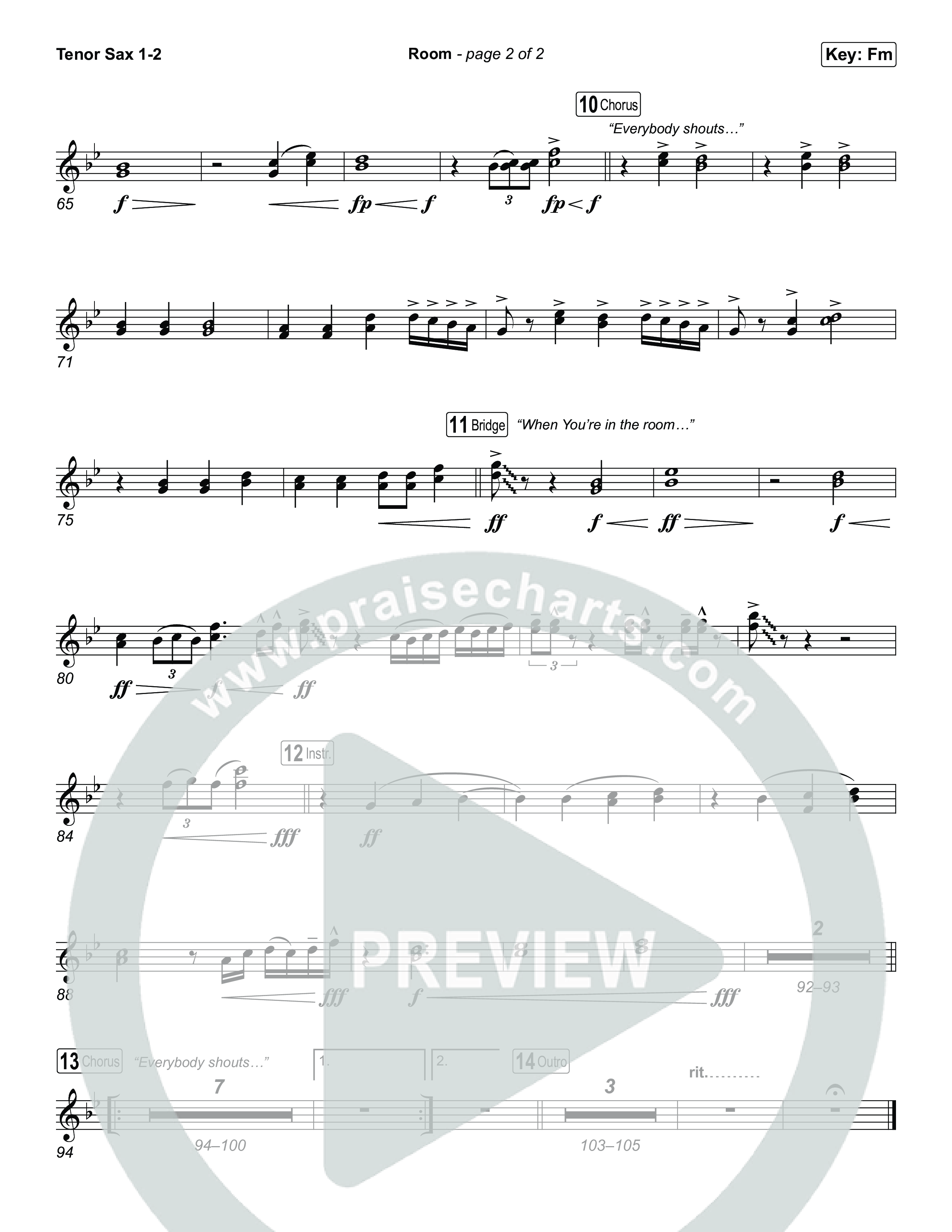 Room Tenor Sax 1,2 (Tiffany Hudson / John Wilds)