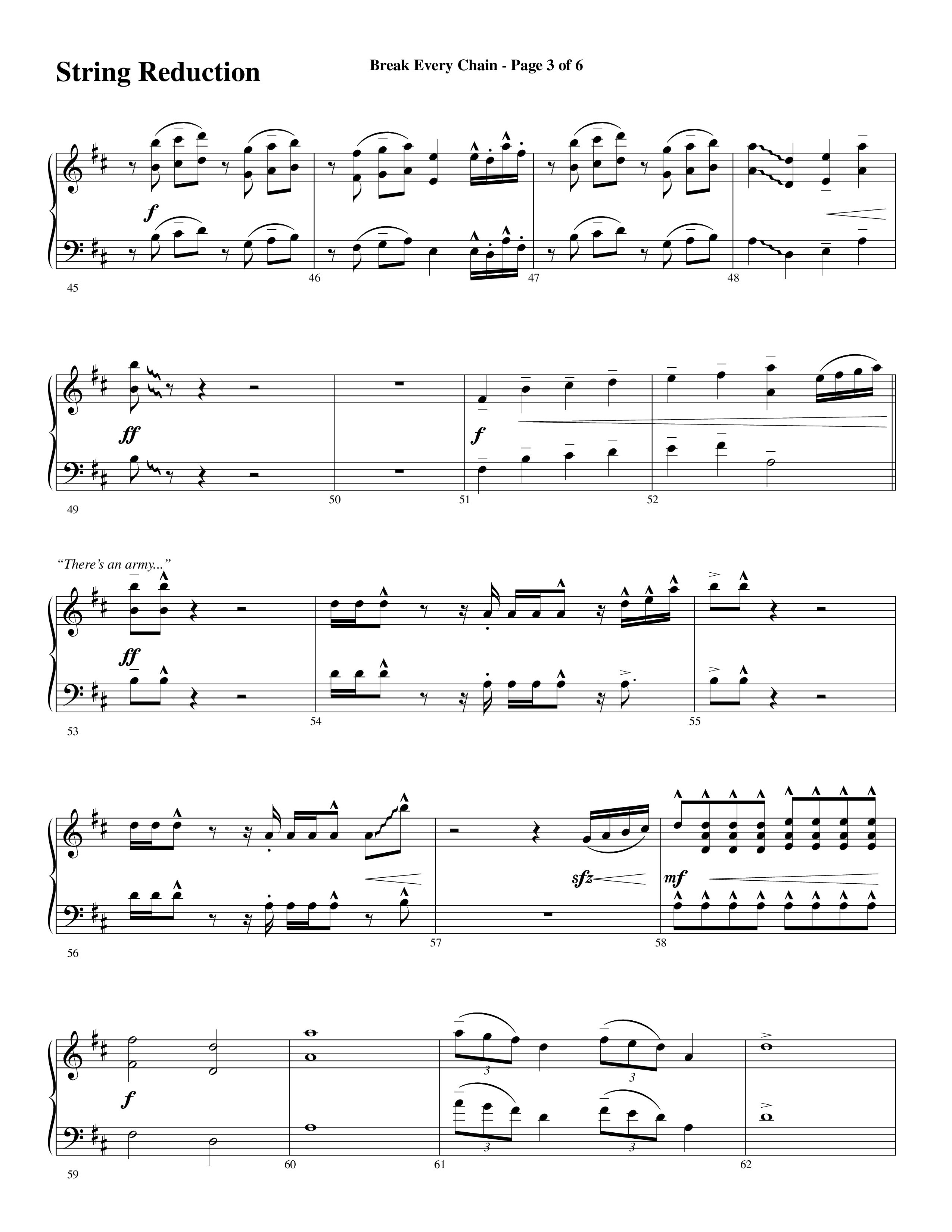 Break Every Chain (with Amazing Grace (My Chains Are Gone)) (Choral Anthem SATB) String Reduction (Word Music Choral / Arr. Cliff Duren)