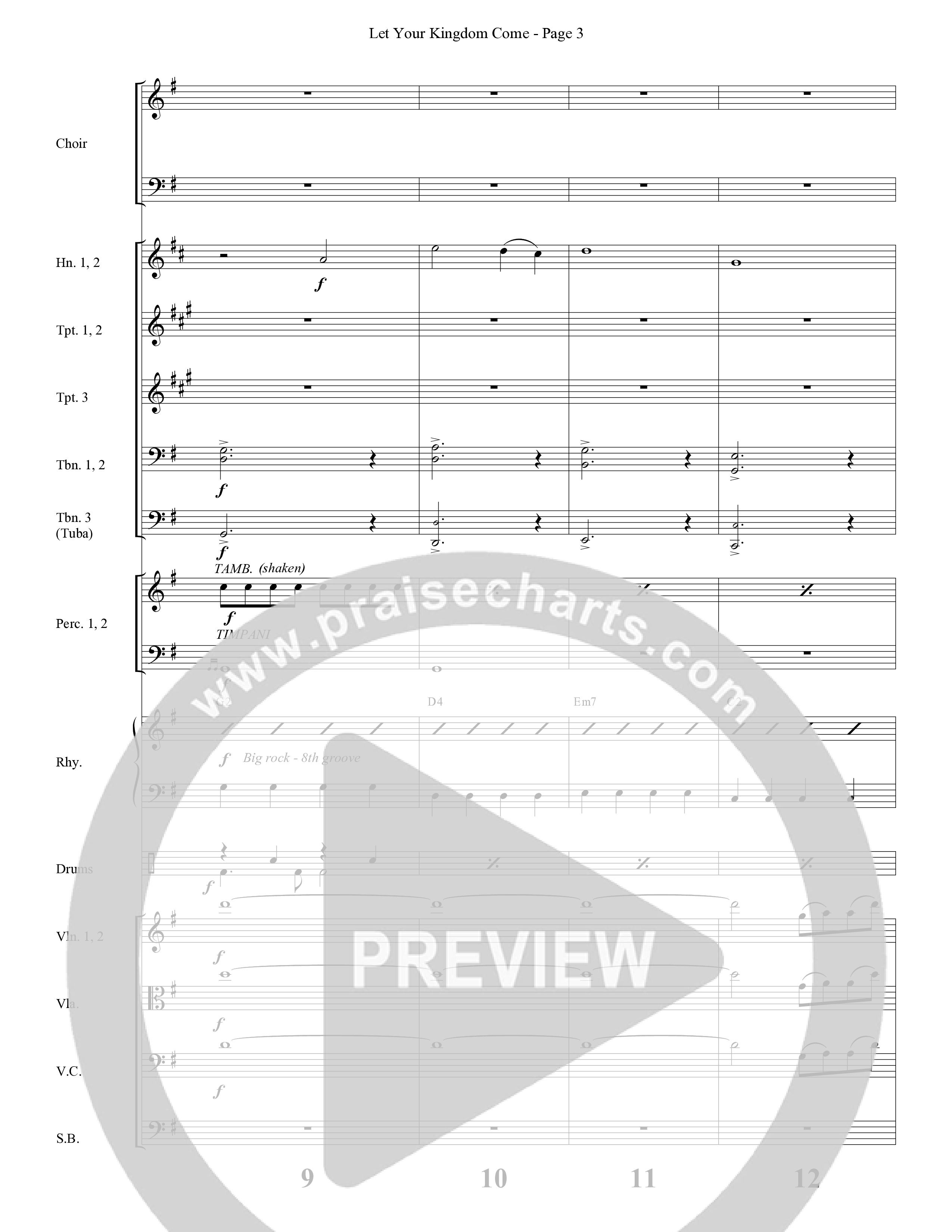 Let Your Kingdom Come (Choral Anthem SATB) Orchestration (Word Music Choral / Robert Sterling)