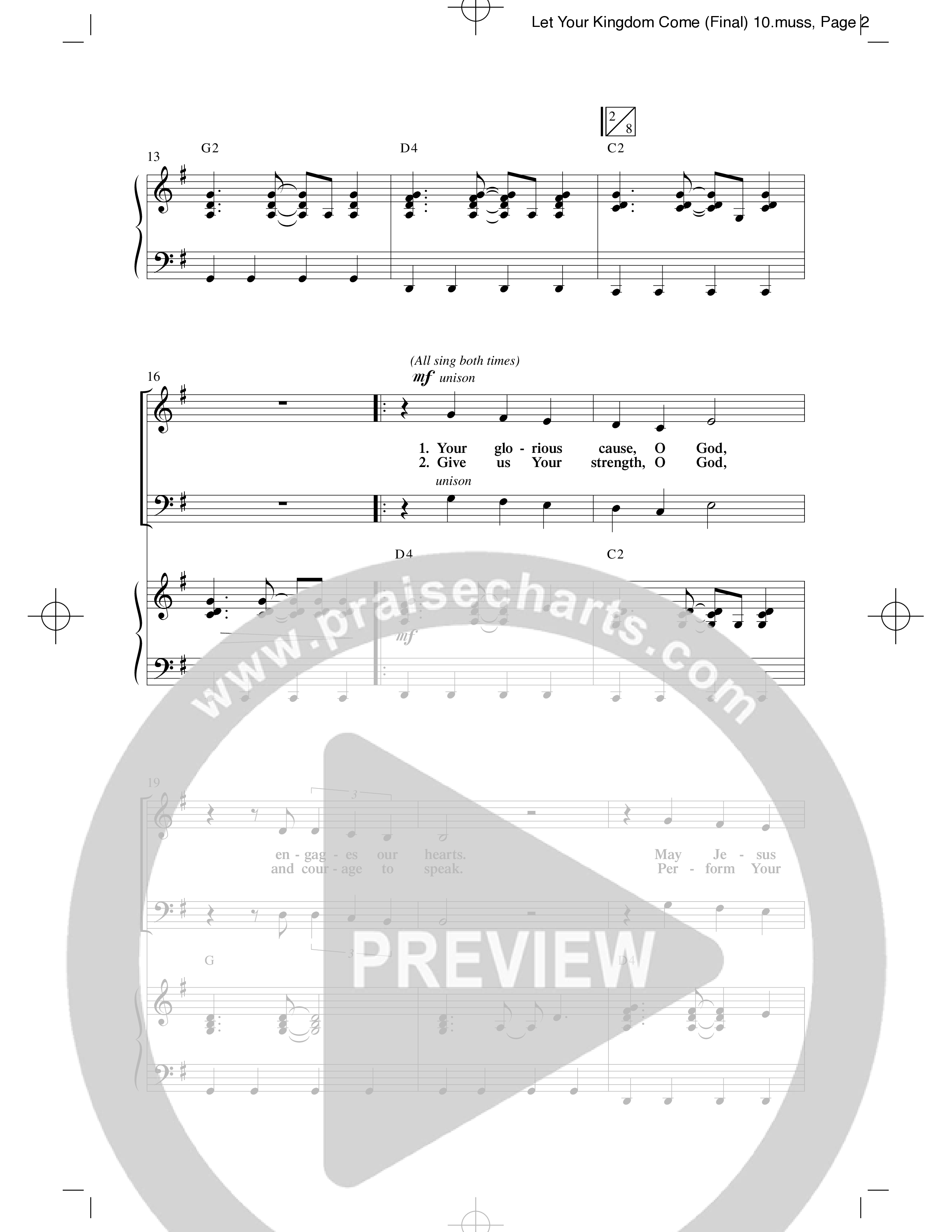 Let Your Kingdom Come (Choral Anthem SATB) Anthem (SATB/Piano) (Word Music Choral / Robert Sterling)
