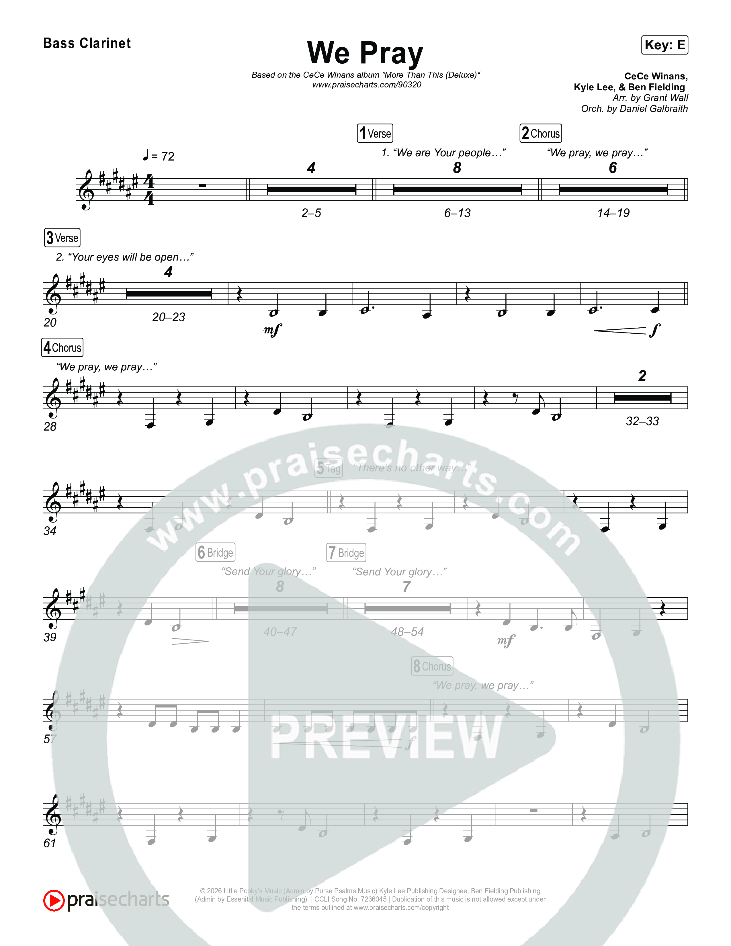 We Pray Clarinet 1,2 (CeCe Winans)