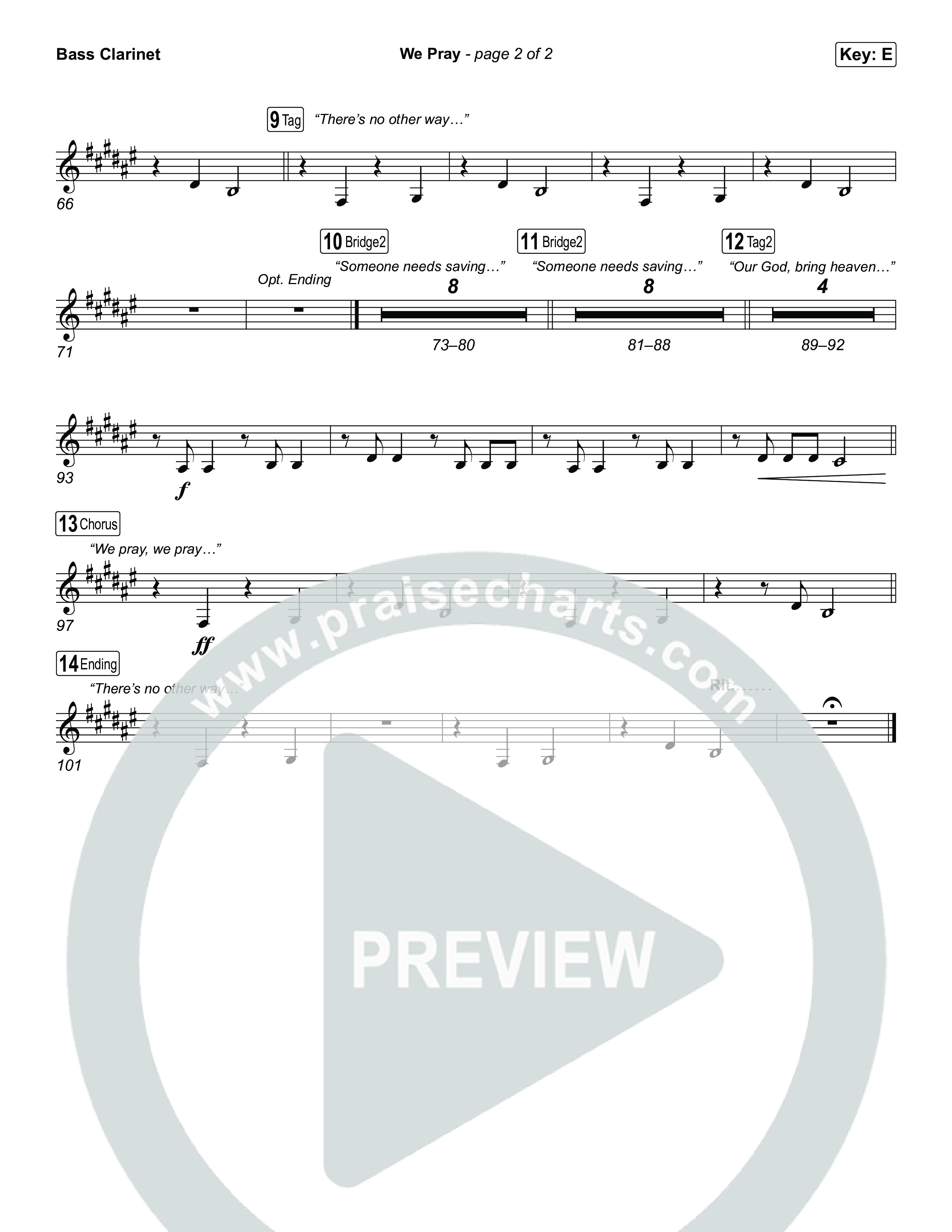 We Pray Bass Clarinet (CeCe Winans)