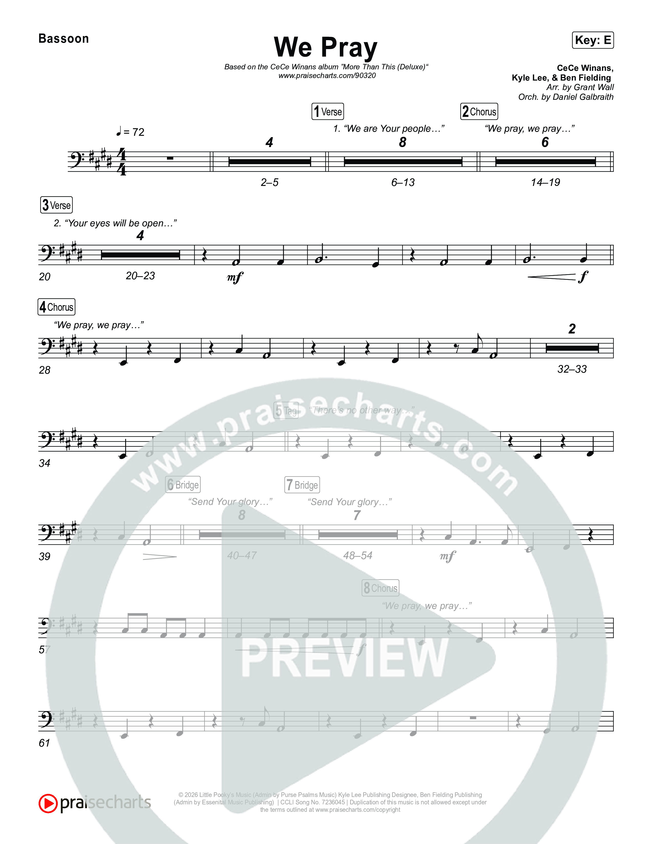 We Pray Bassoon (CeCe Winans)