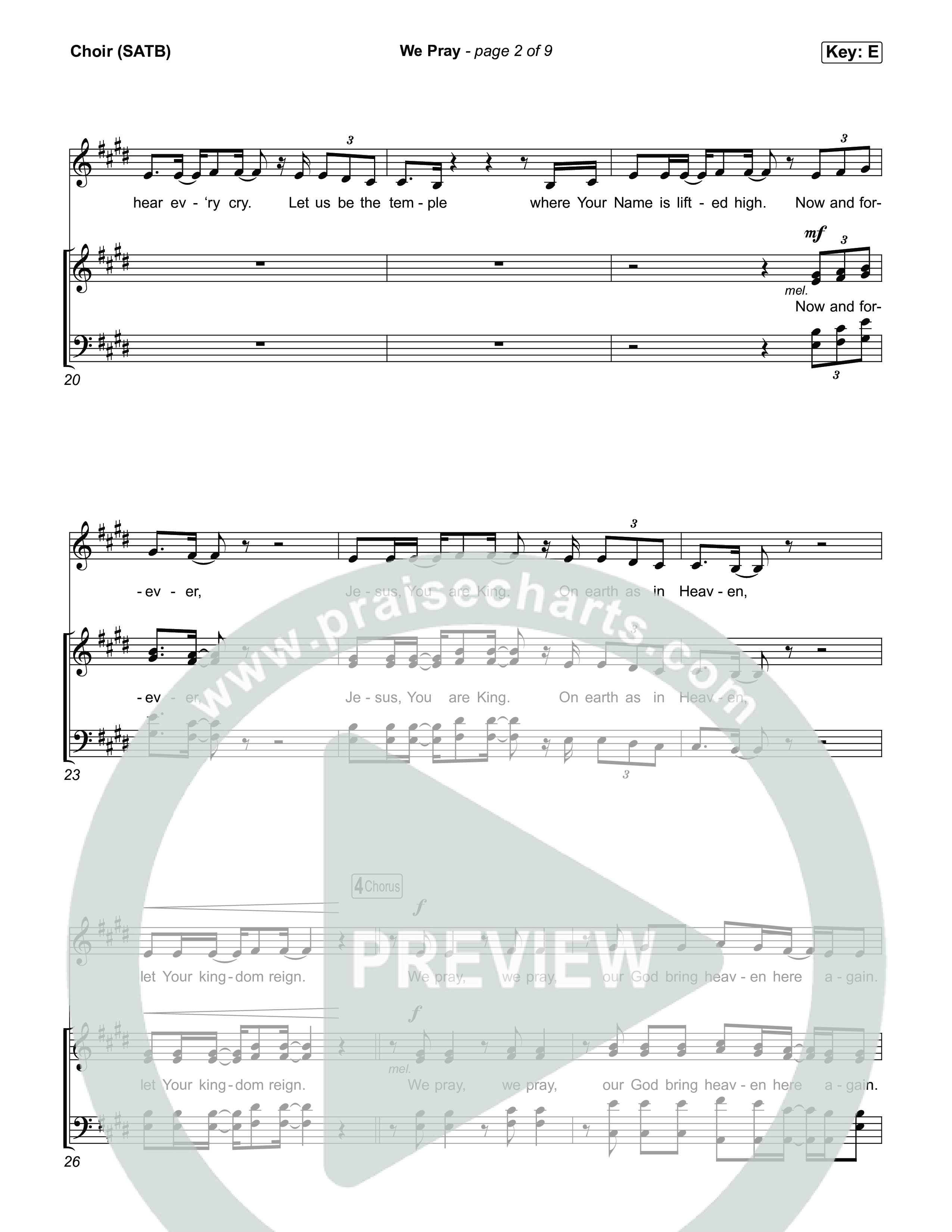 We Pray Choir Sheet (SATB) (CeCe Winans)