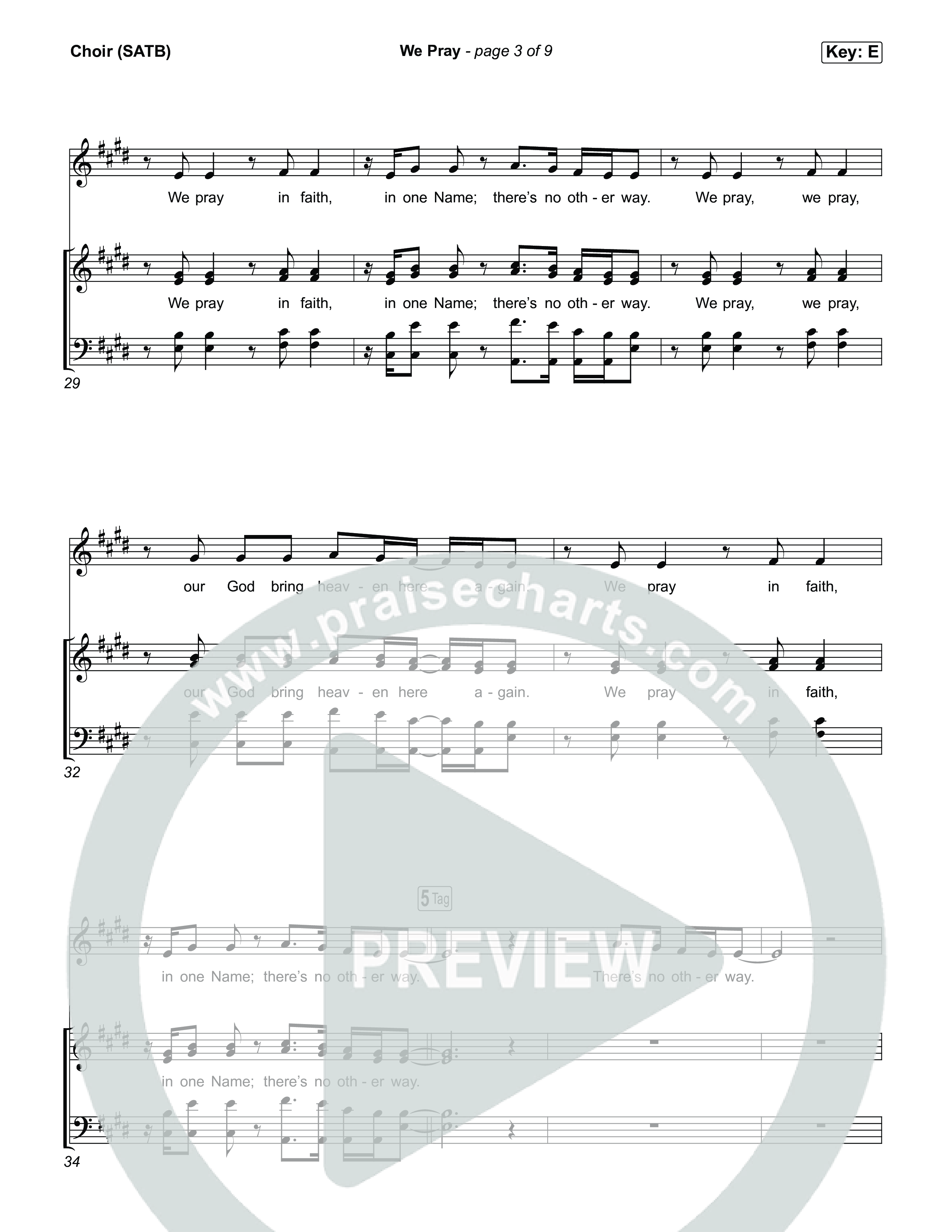 We Pray Choir Sheet (SATB) (CeCe Winans)