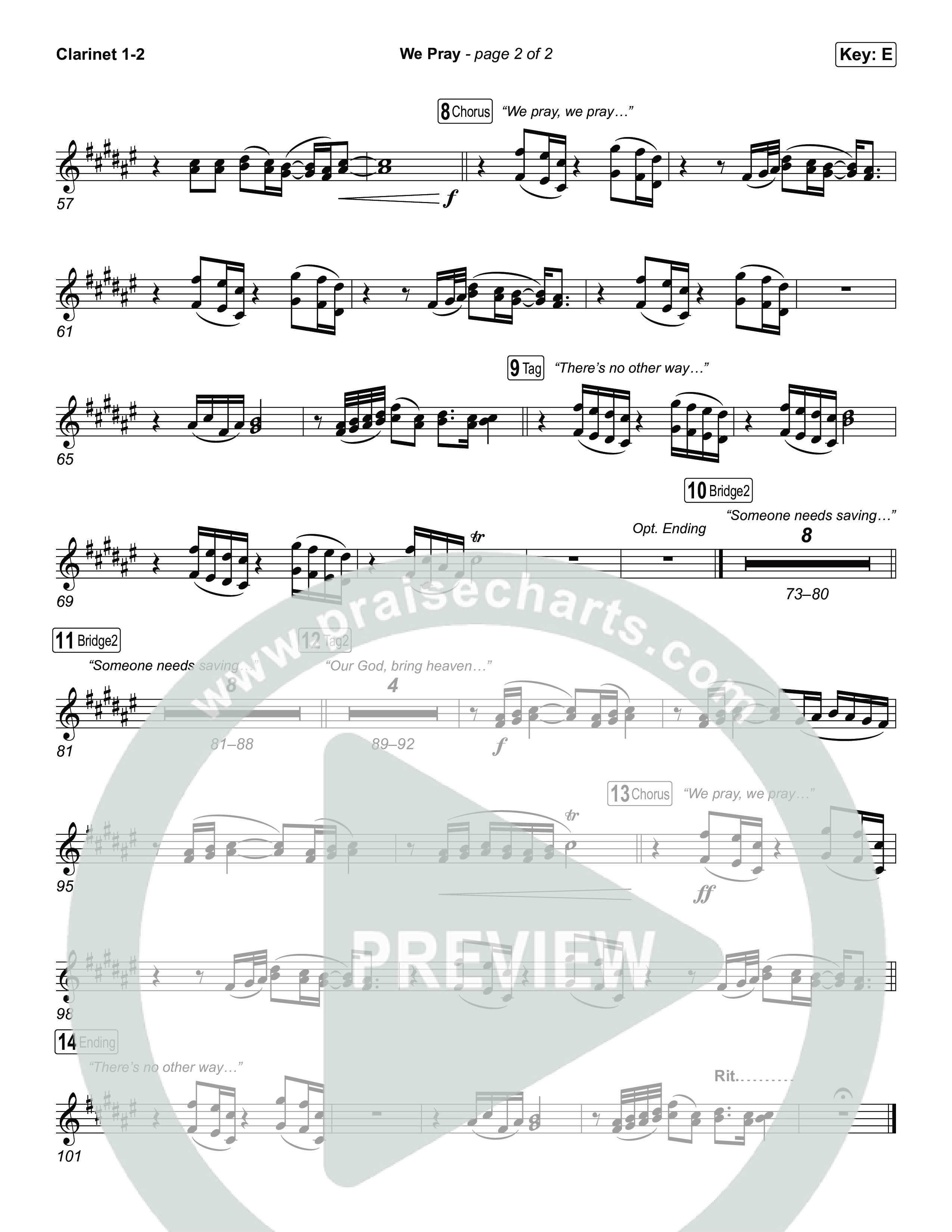 We Pray Clarinet 1,2 (CeCe Winans)