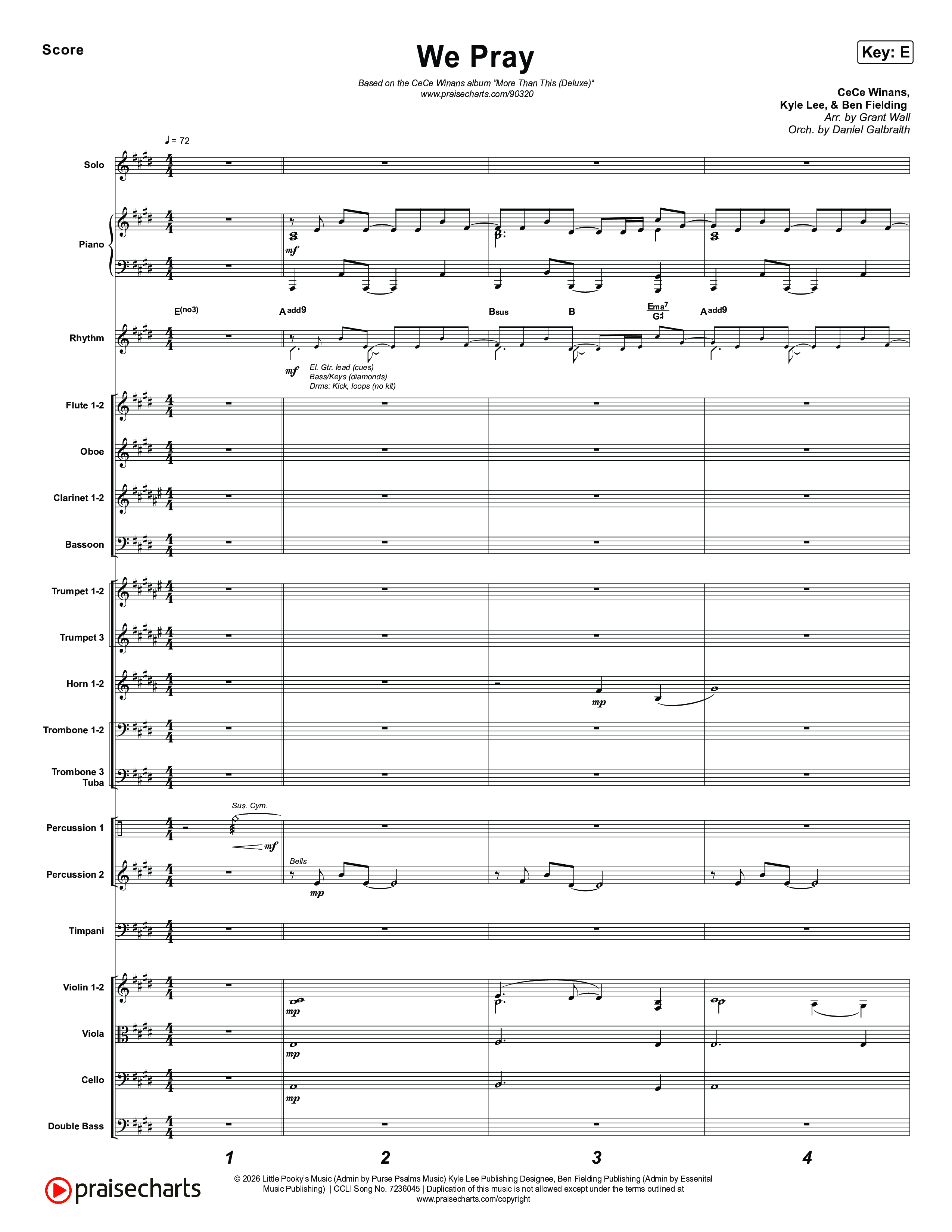 We Pray Orchestration (CeCe Winans)