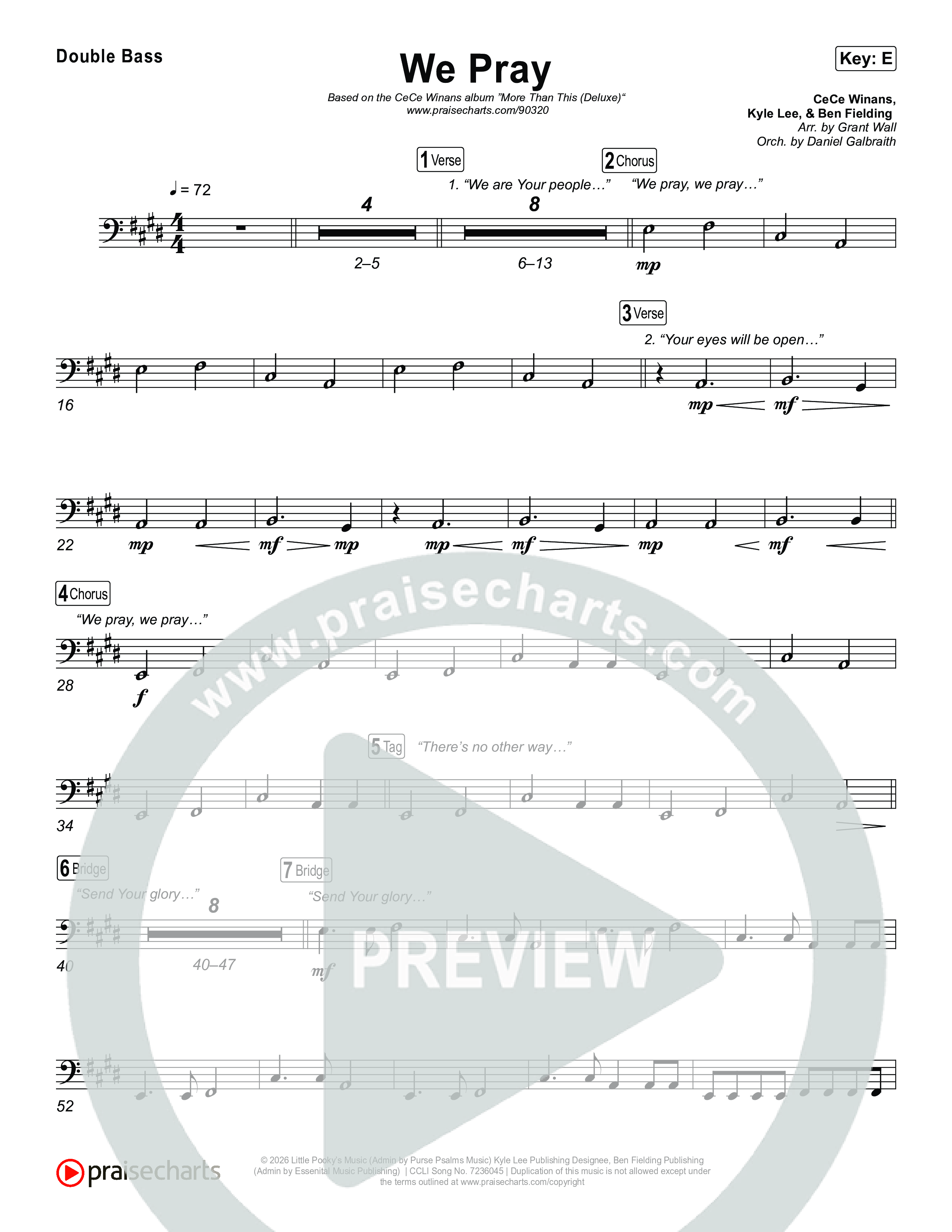 We Pray String Bass (CeCe Winans)