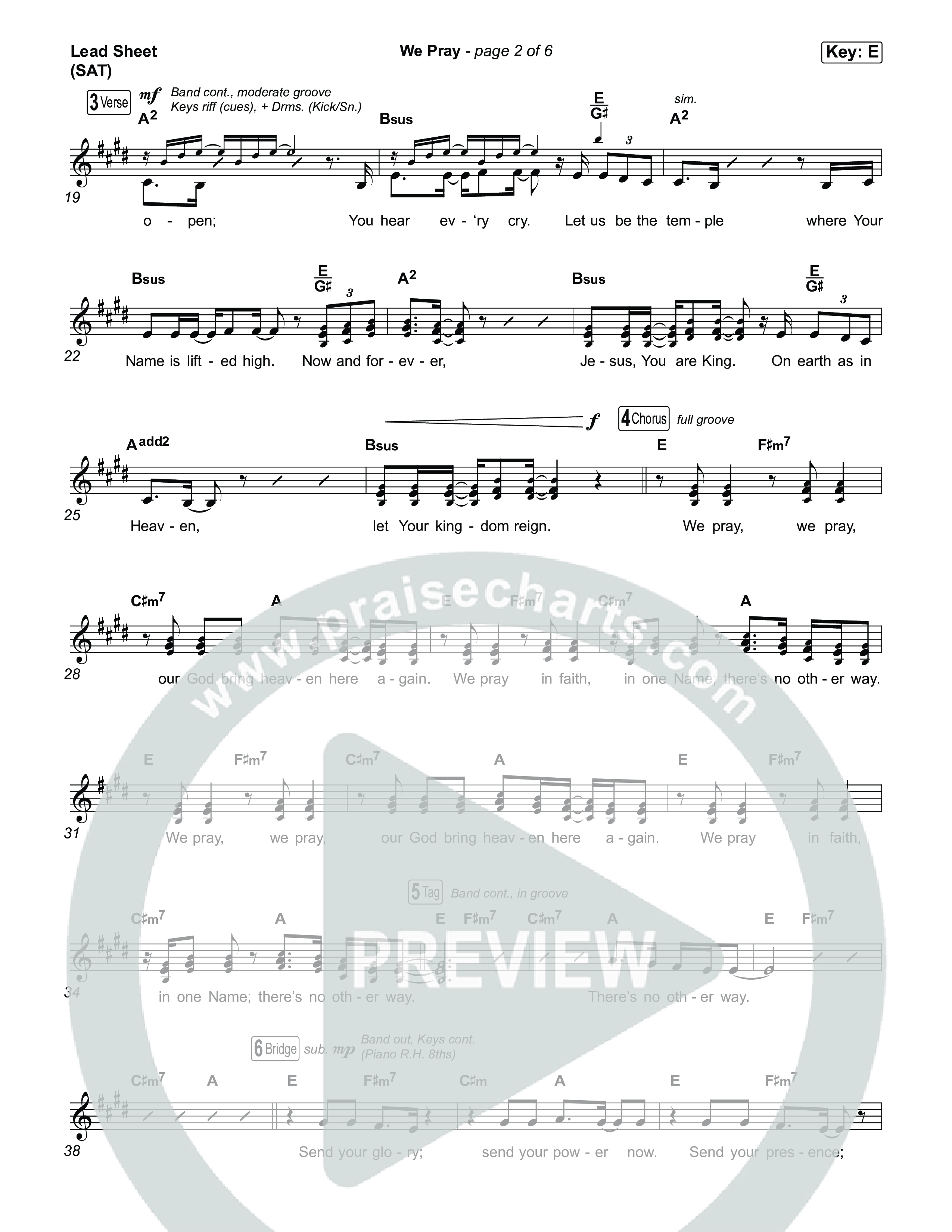 We Pray Lead Sheet (SAT) (CeCe Winans)