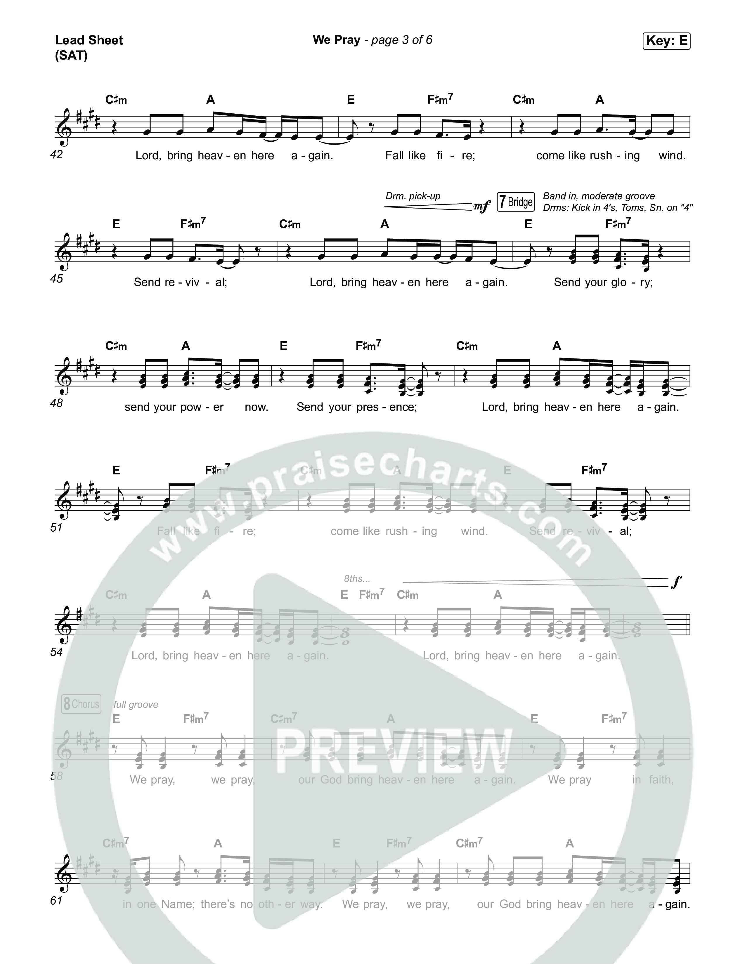 We Pray Lead Sheet (SAT) (CeCe Winans)
