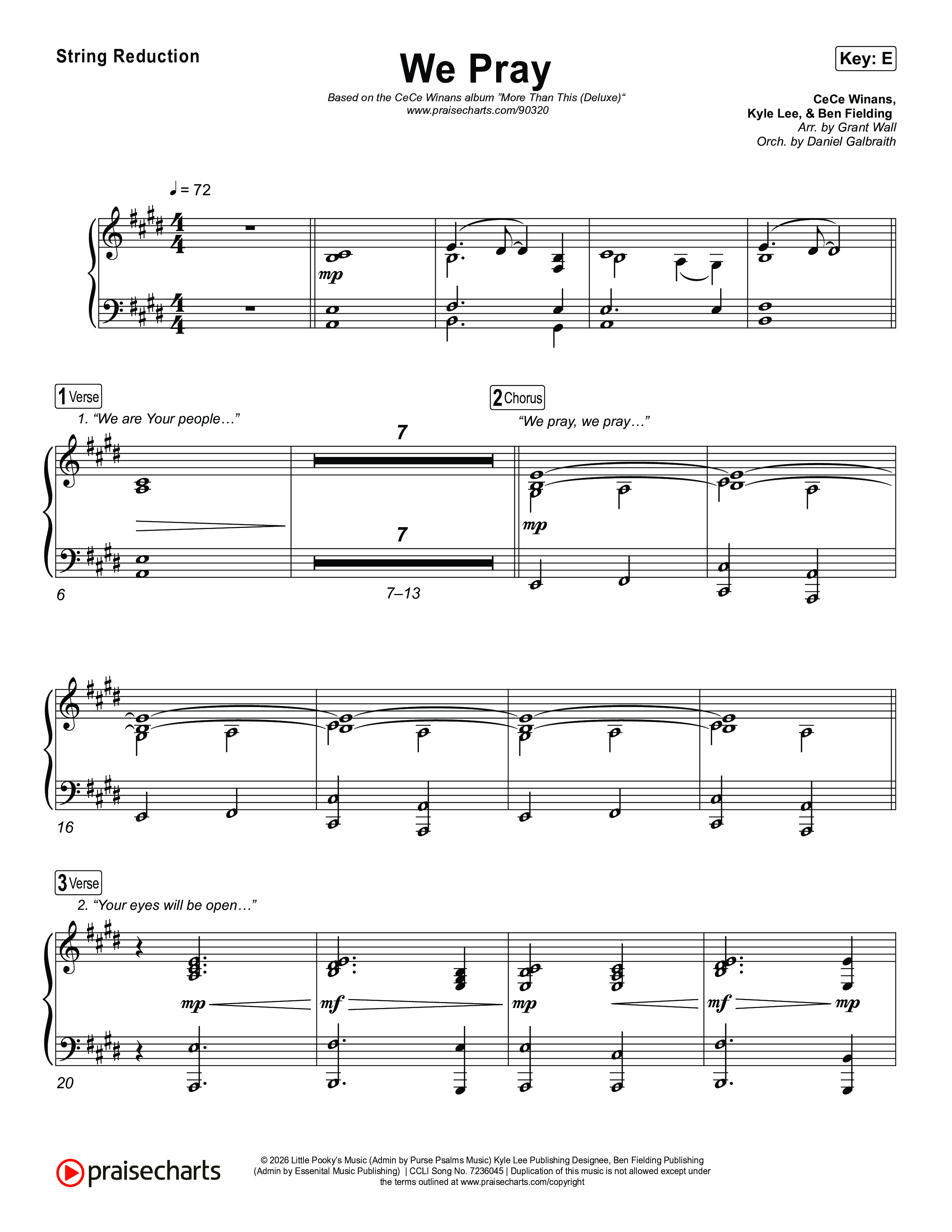 We Pray String Reduction (CeCe Winans)