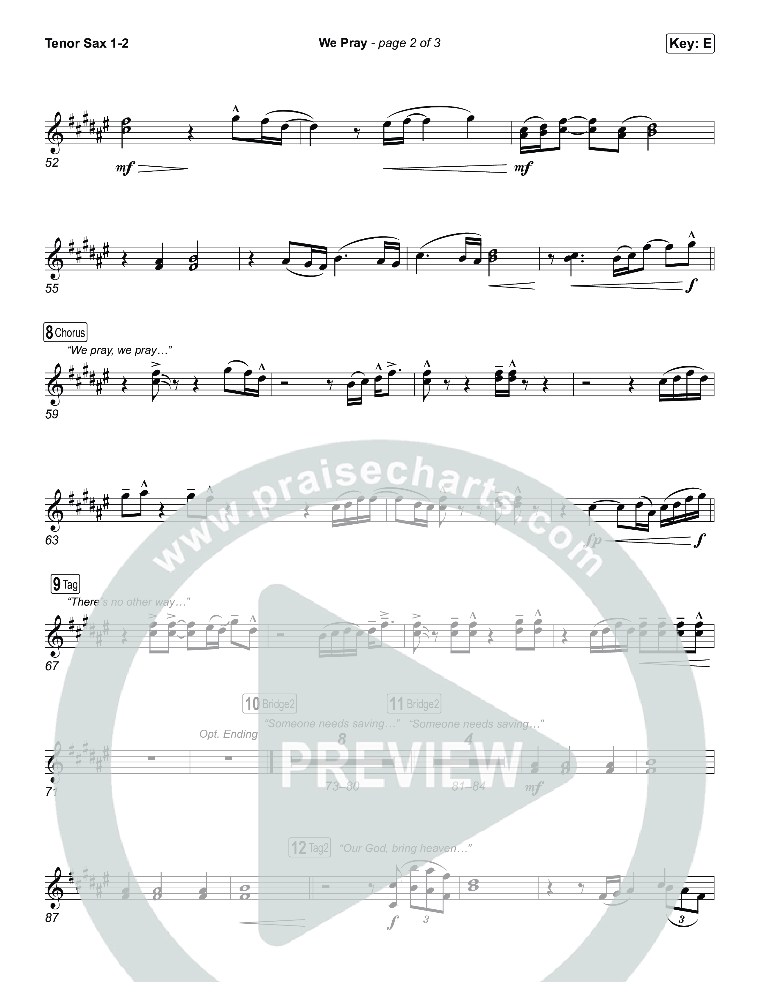 We Pray Tenor Sax 1,2 (CeCe Winans)