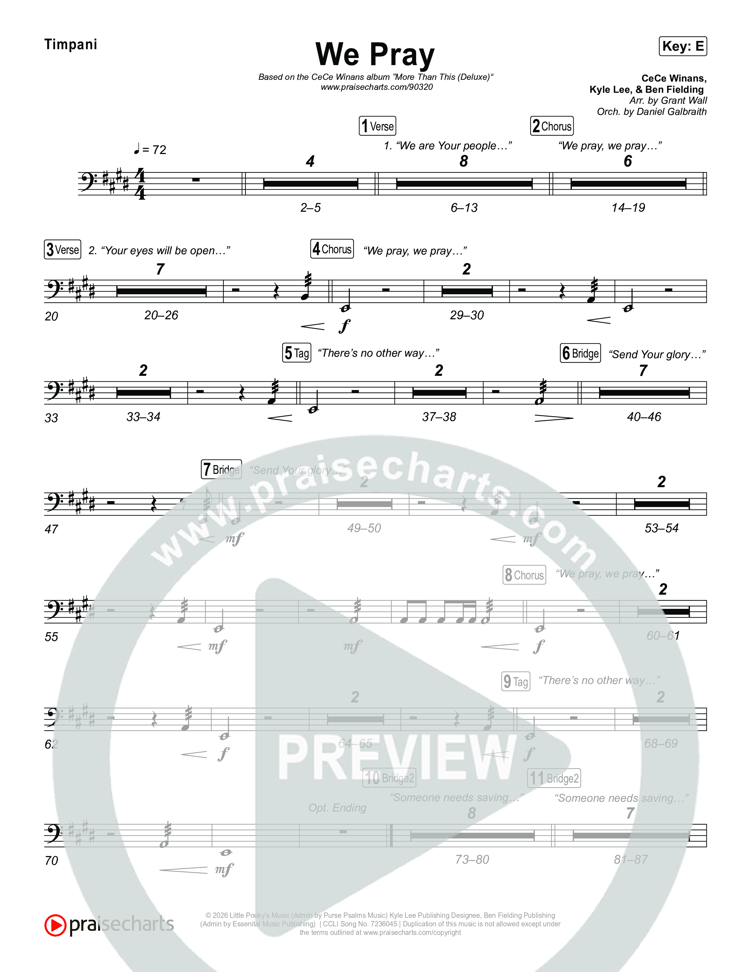 We Pray Timpani (CeCe Winans)